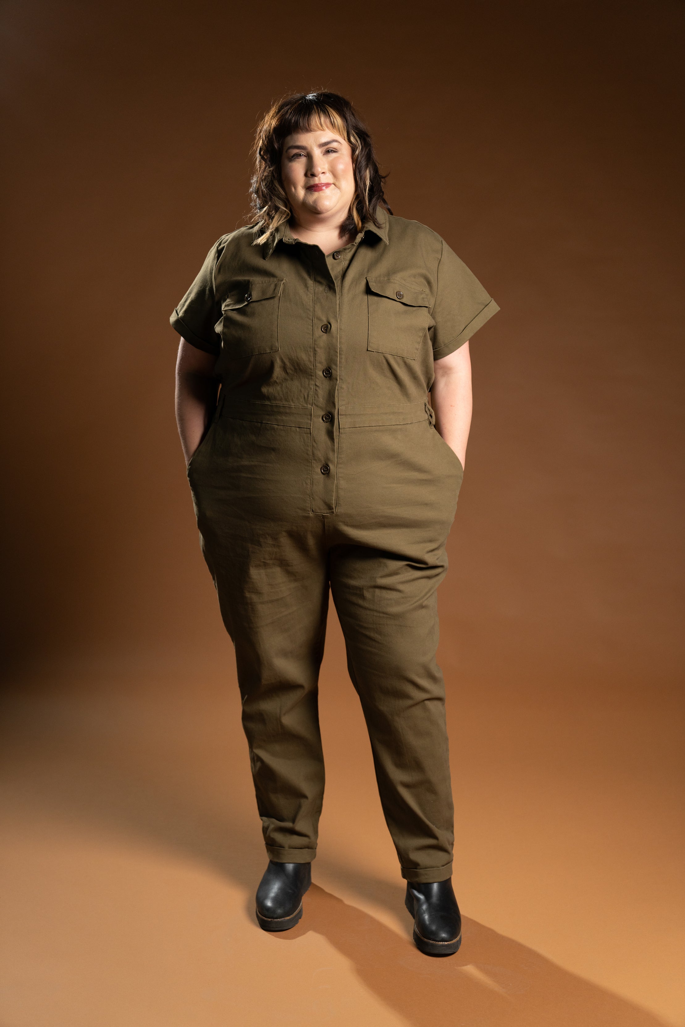 The Drew Utility Jumpsuit - Dark Olive