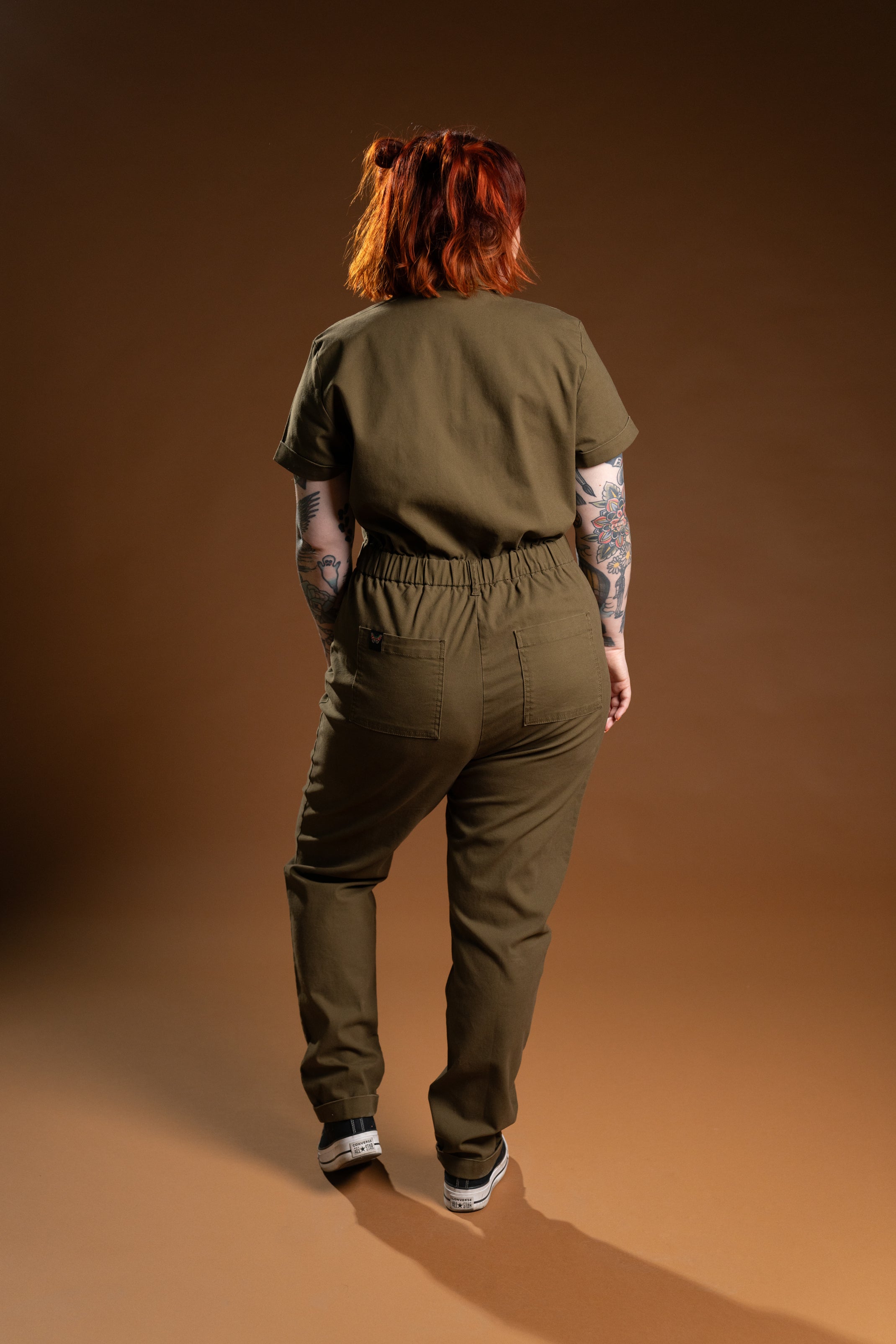 The Drew Utility Jumpsuit - Dark Olive