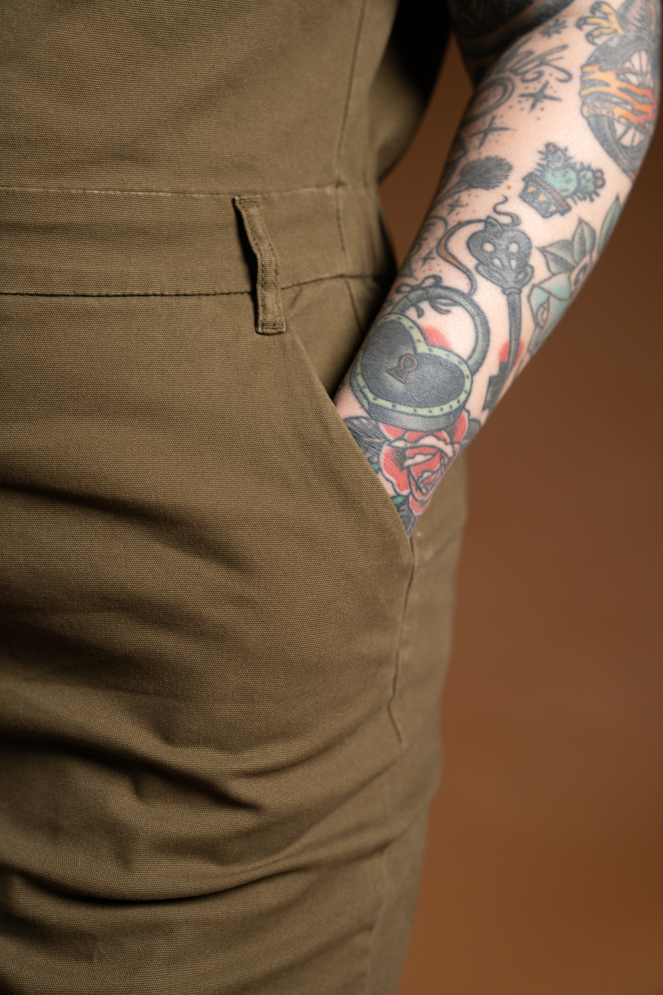 The Drew Utility Jumpsuit - Dark Olive