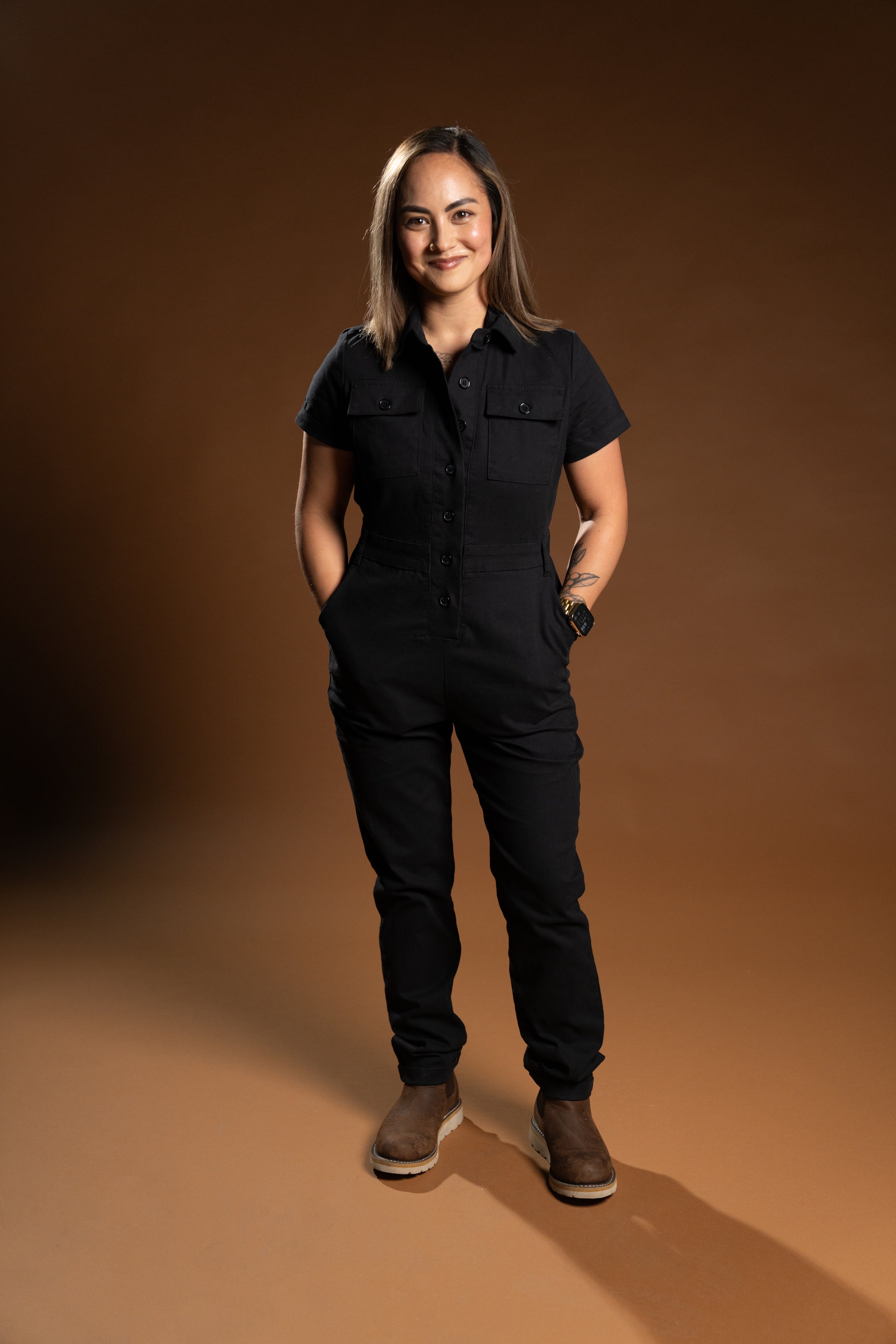 The Drew Utility Jumpsuit - Black
