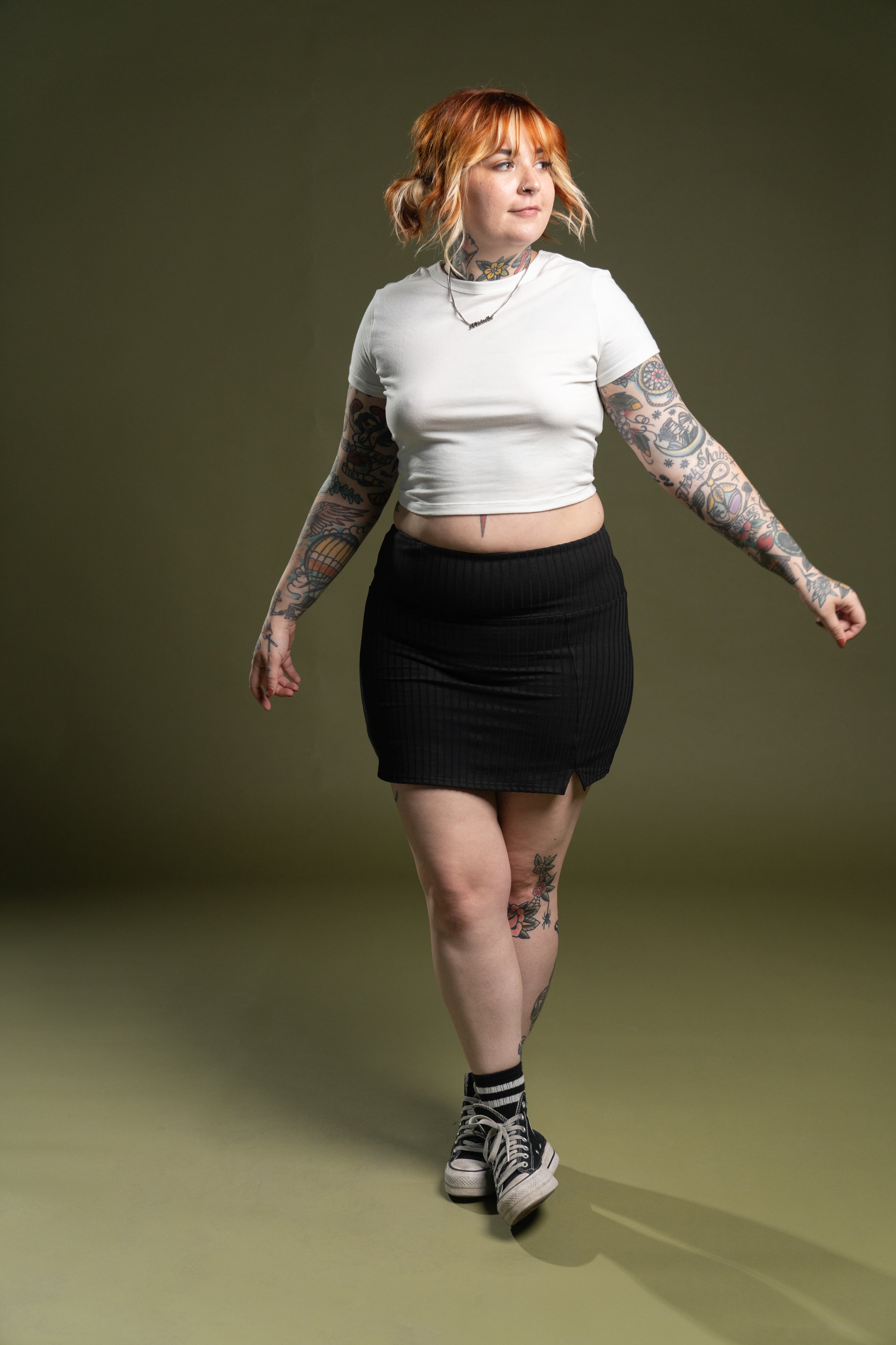 The Lennox Ribbed Skort