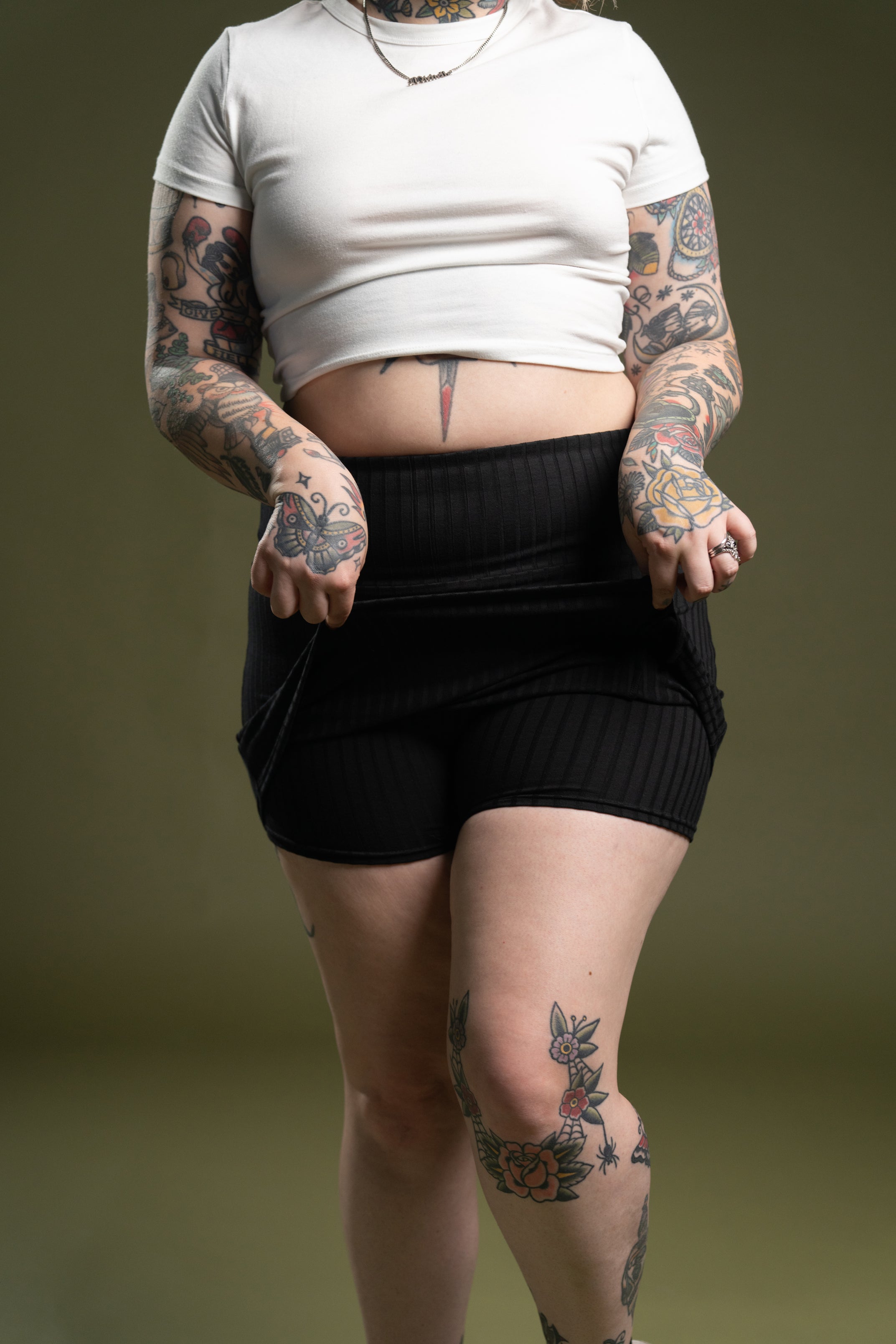 The Lennox Ribbed Skort