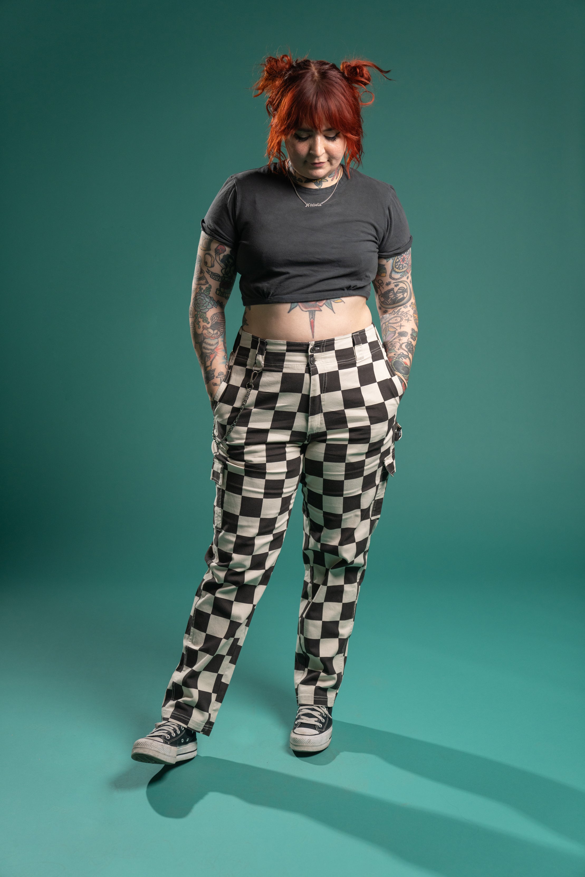 The Sloane Cargo Pant - Checkered