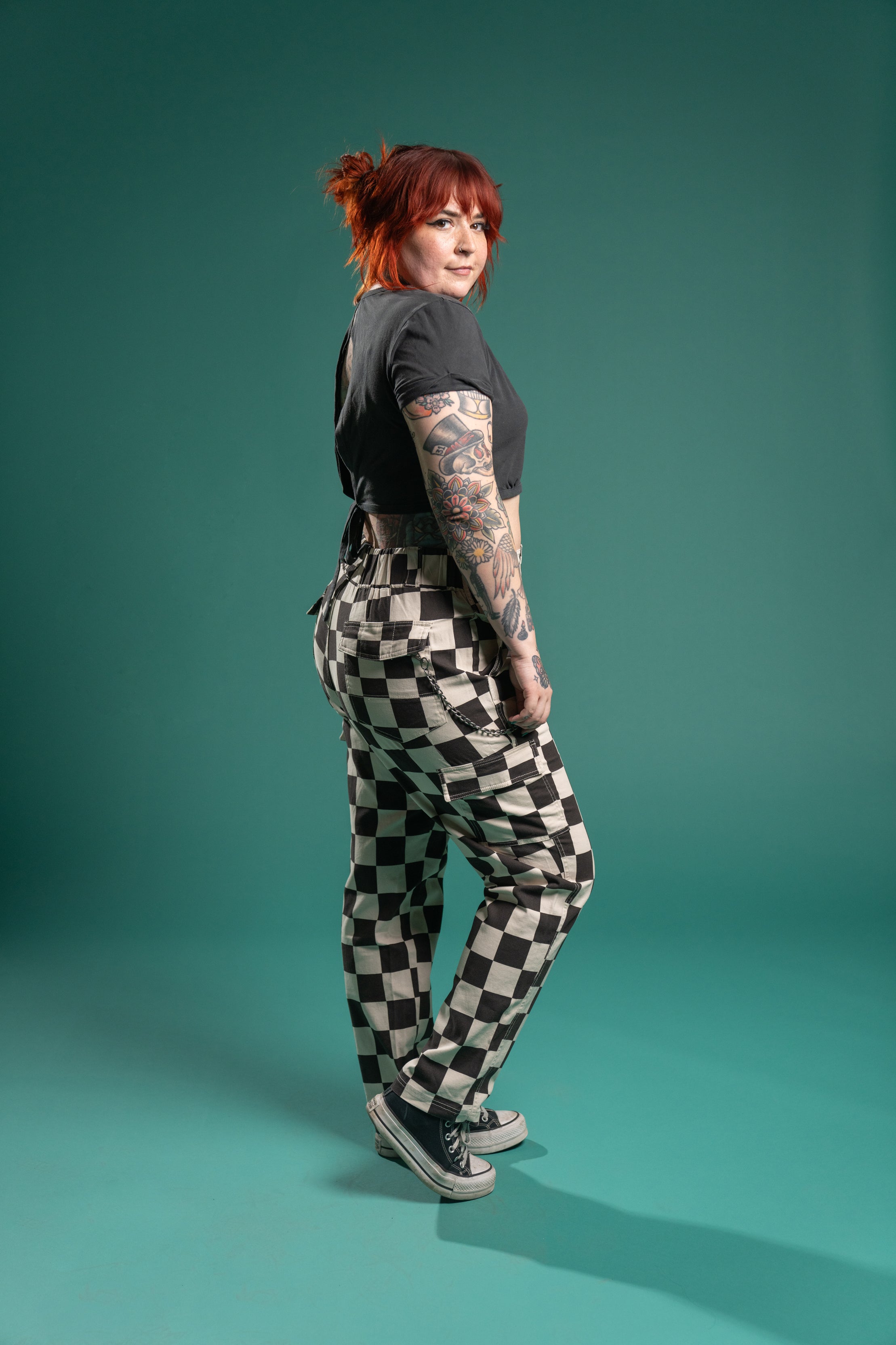 The Sloane Cargo Pant - Checkered