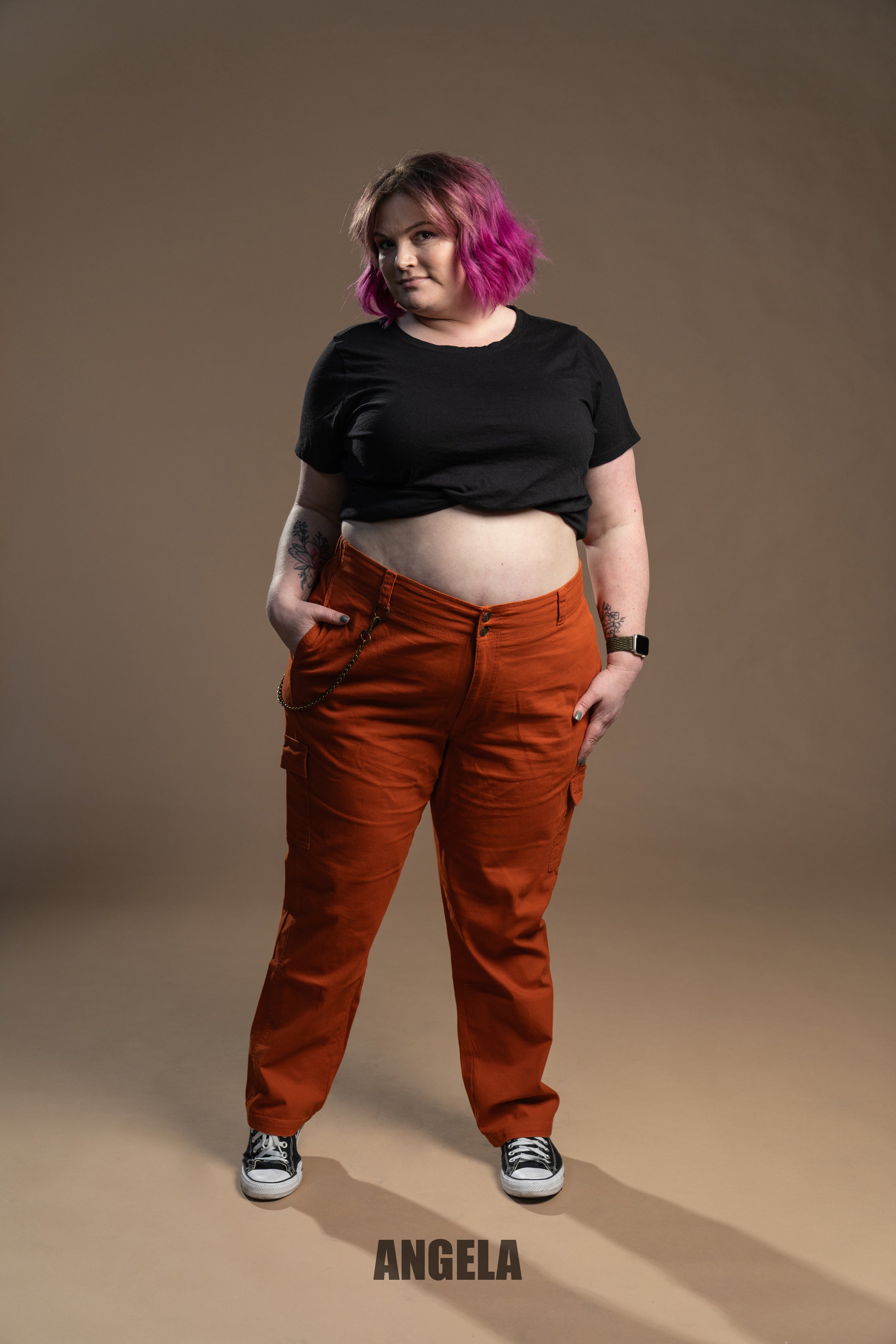 The Sloane Cargo Pant - Orange