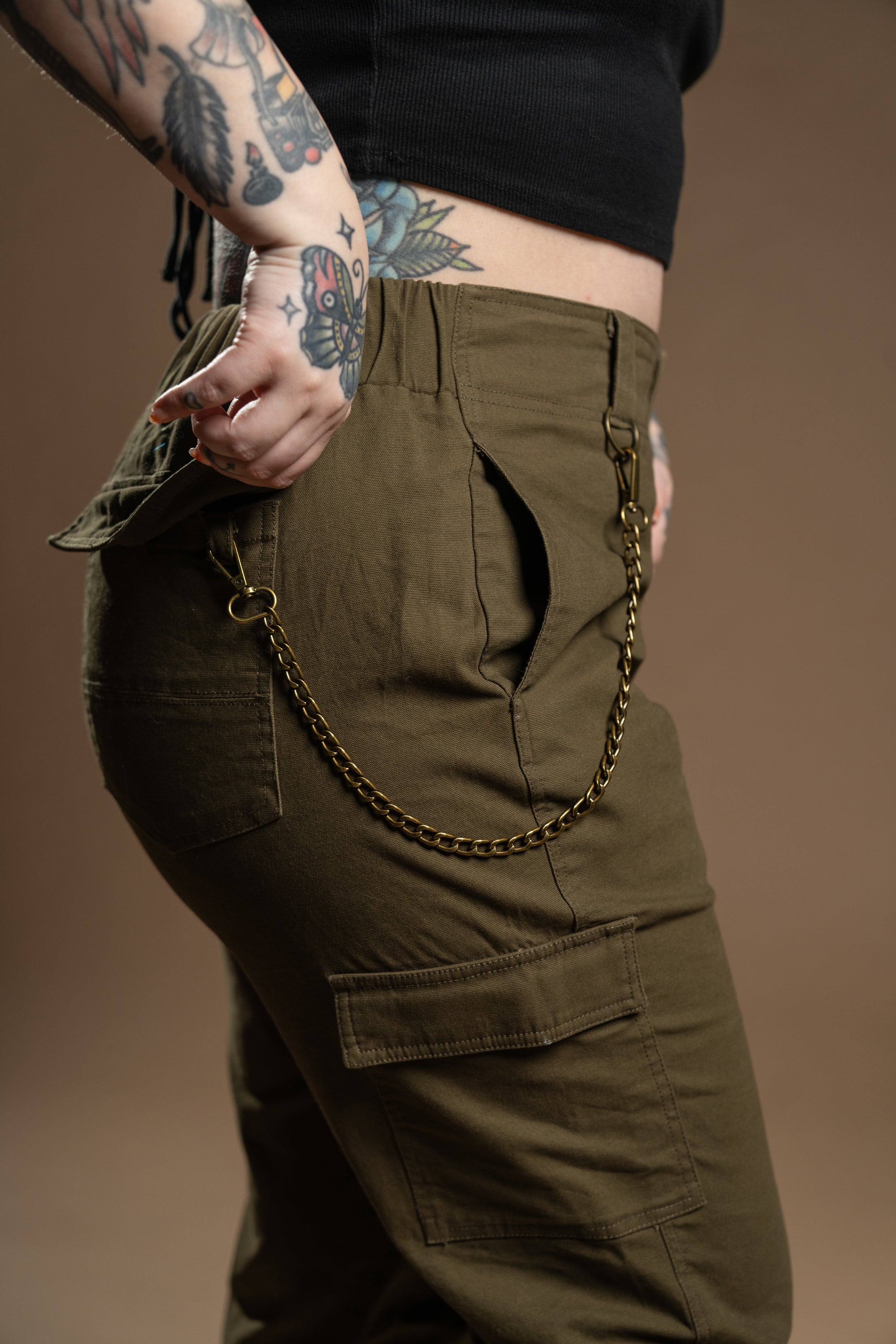 The Sloane Cargo Pant - Dark Olive