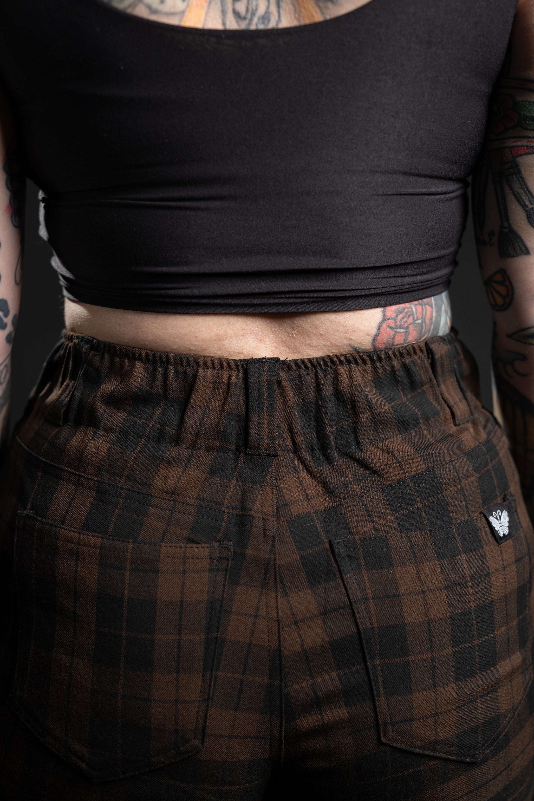 The Jude Plaid Trouser - Brown