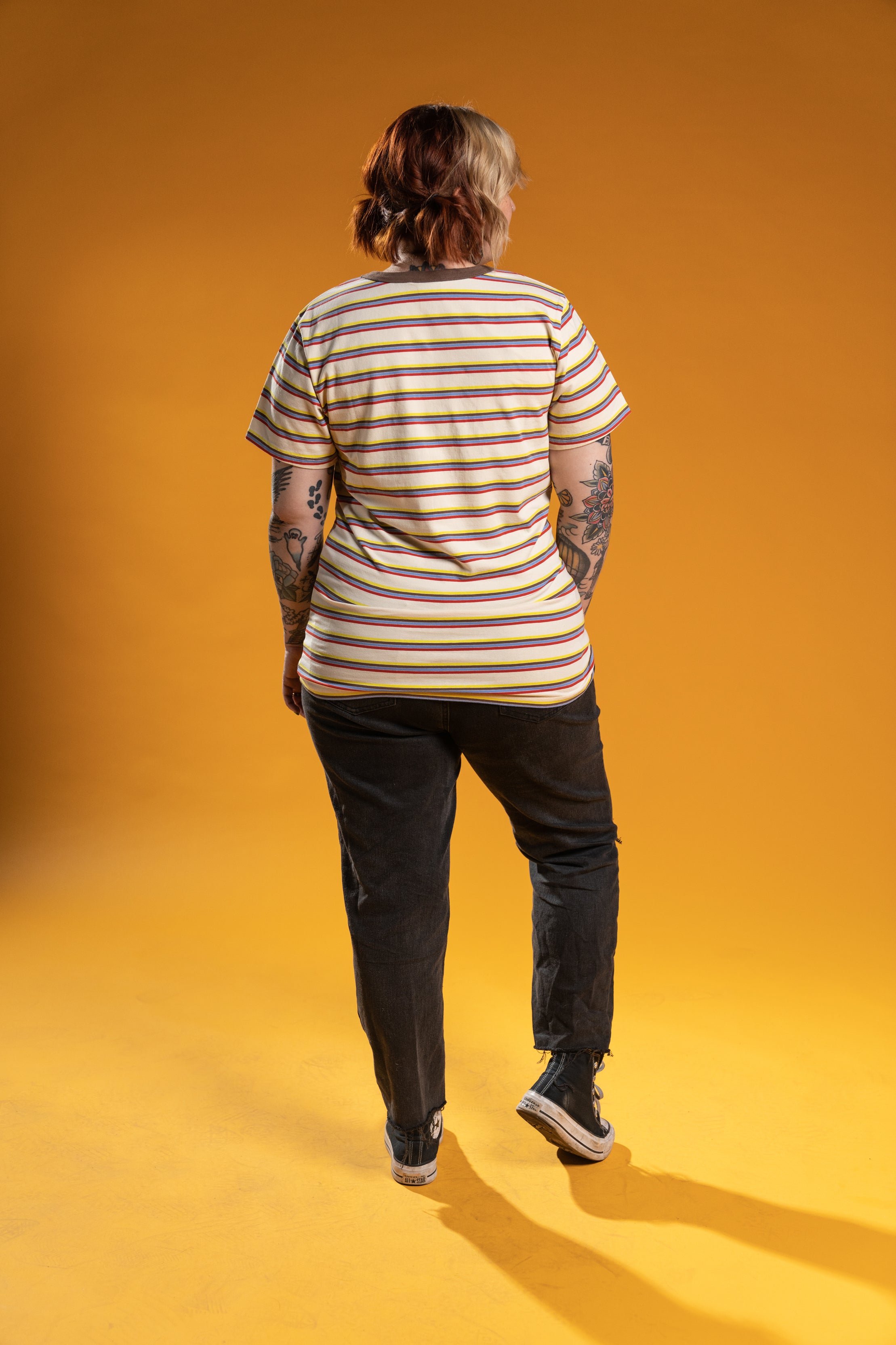 The Tommy Striped Pocket Tee - Retro 70’s