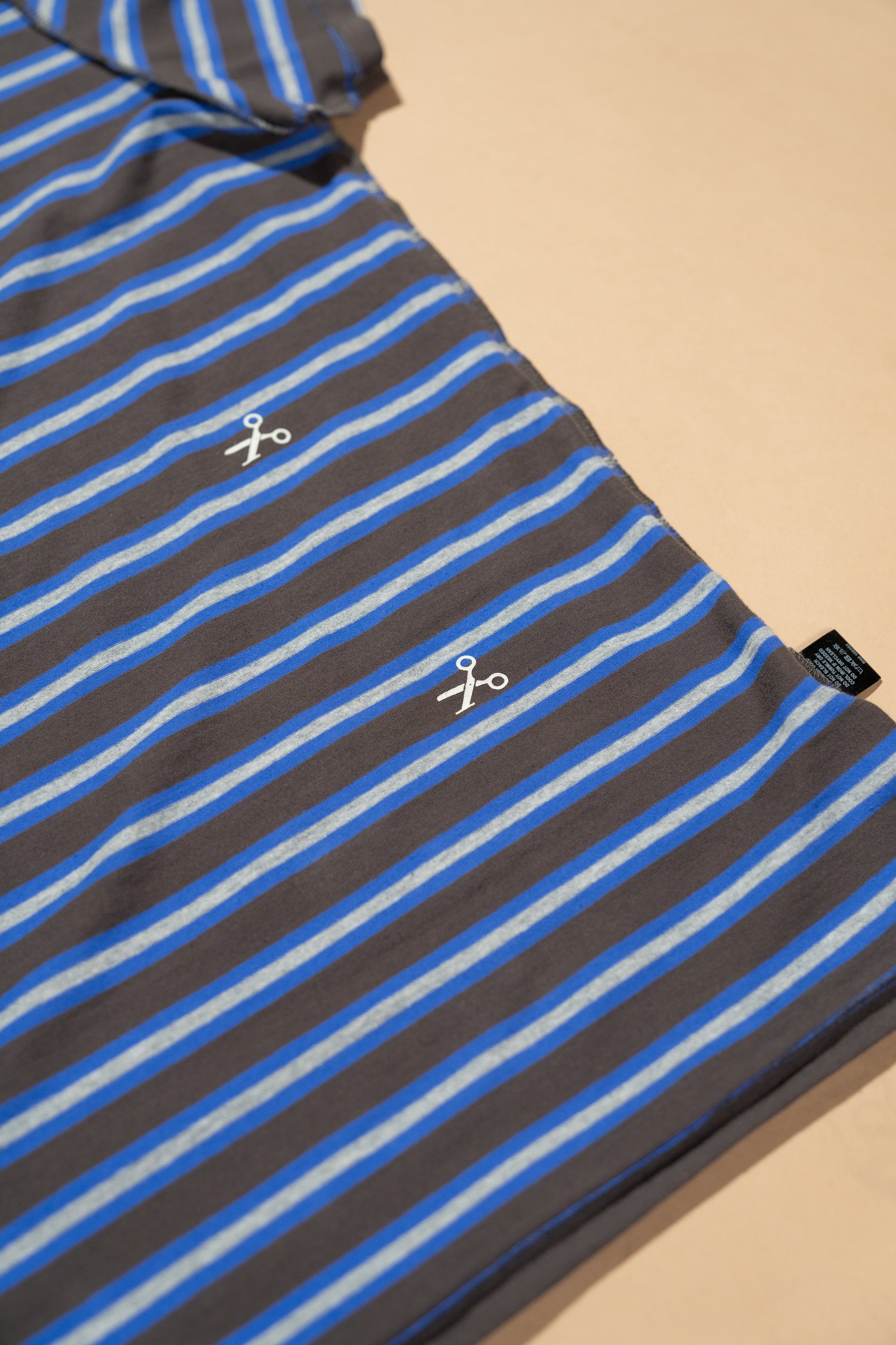 The Tommy Striped Pocket Tee - Blue