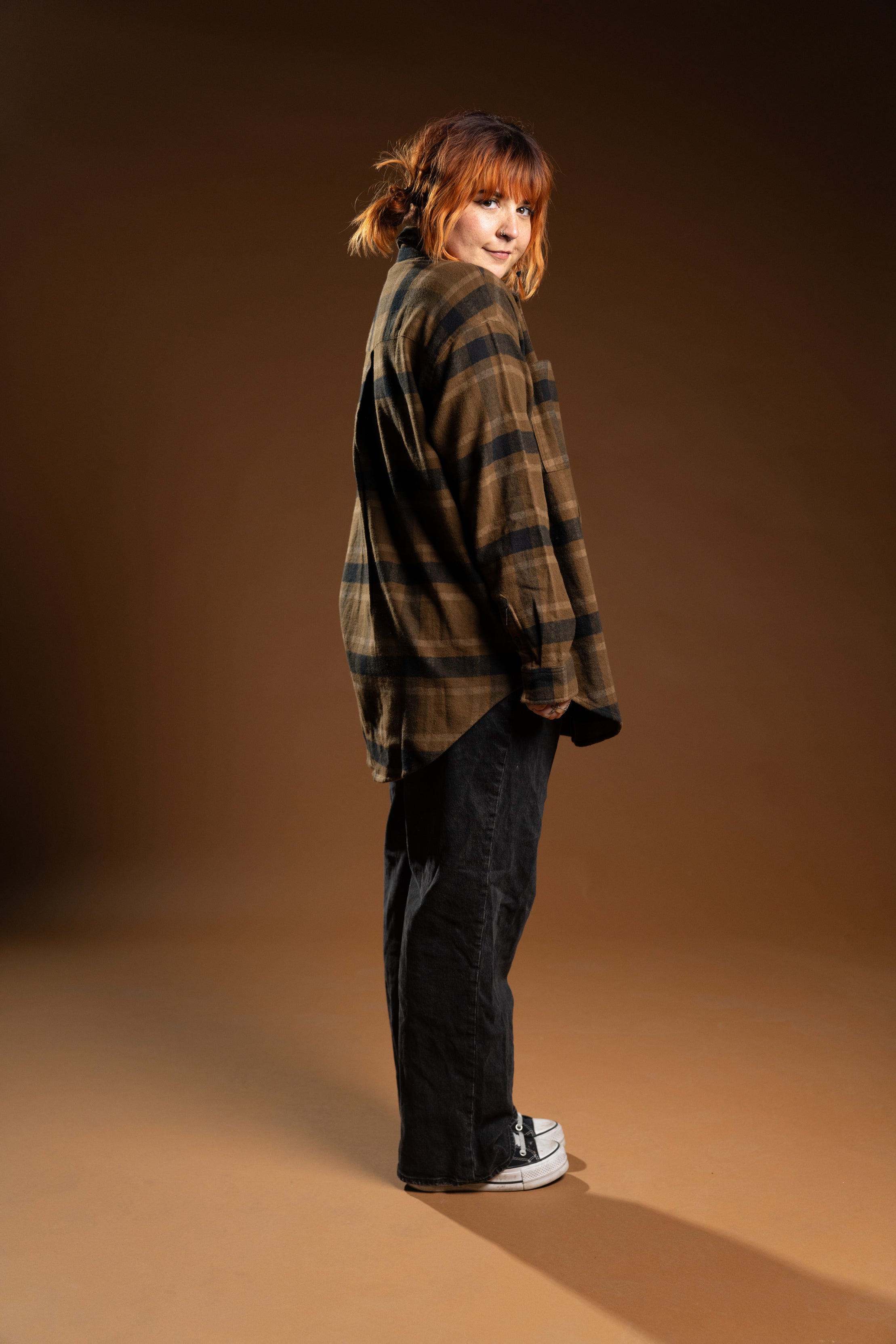 The Sam Oversized Flannel - Brown