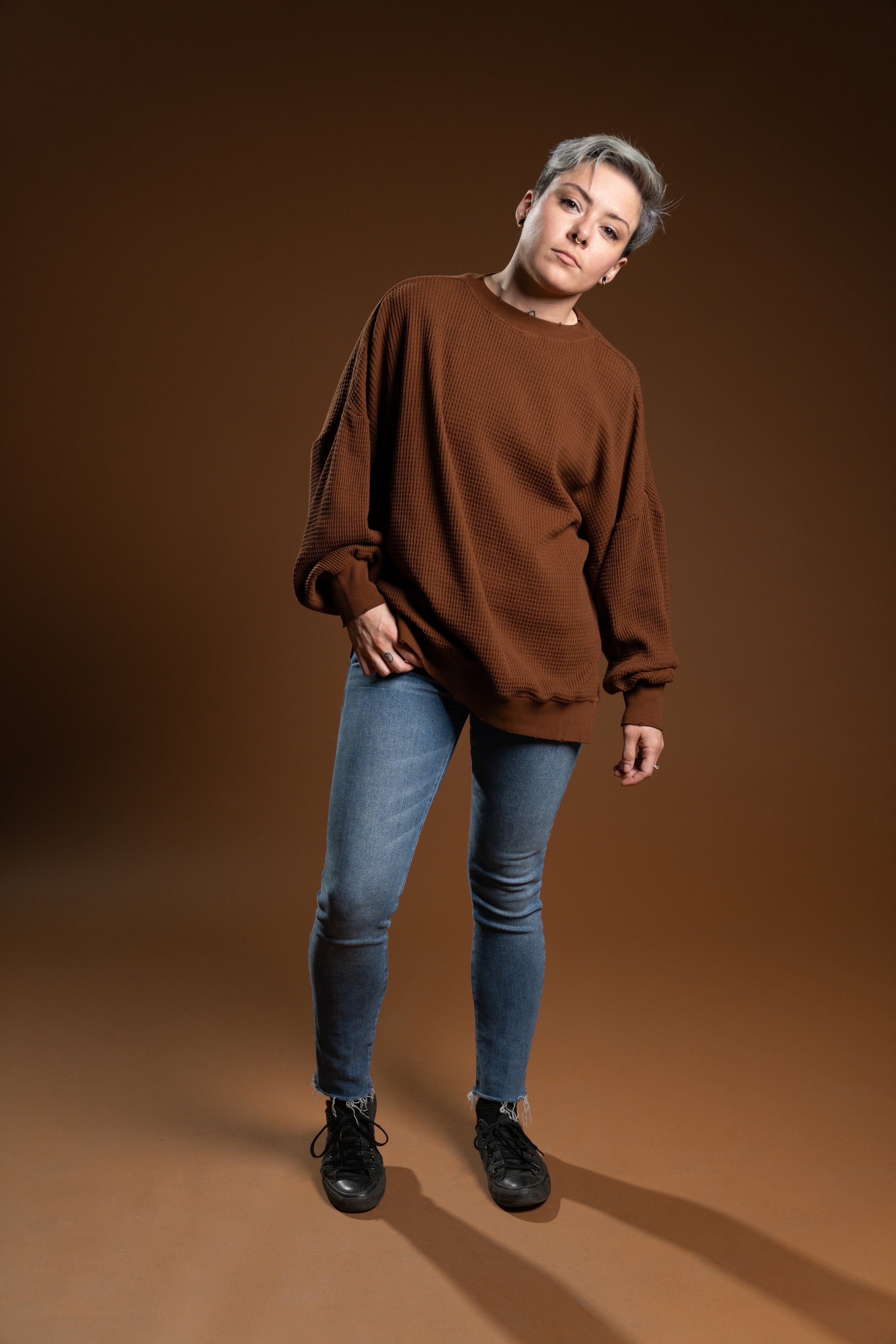 The Dylan Thermal Crewneck - Chocolate