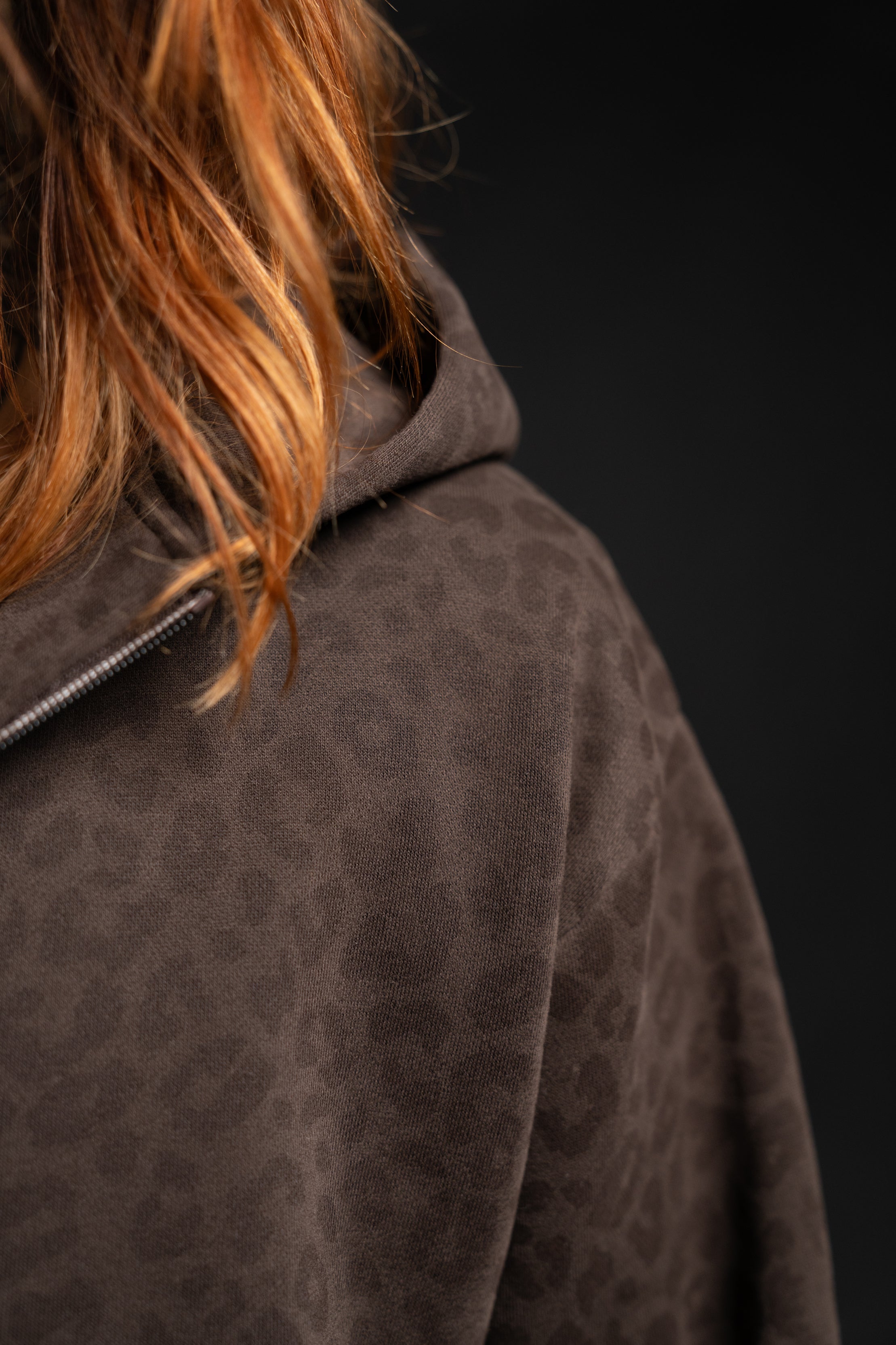 Zip-Up BOXY OG Hoodie - Leopard