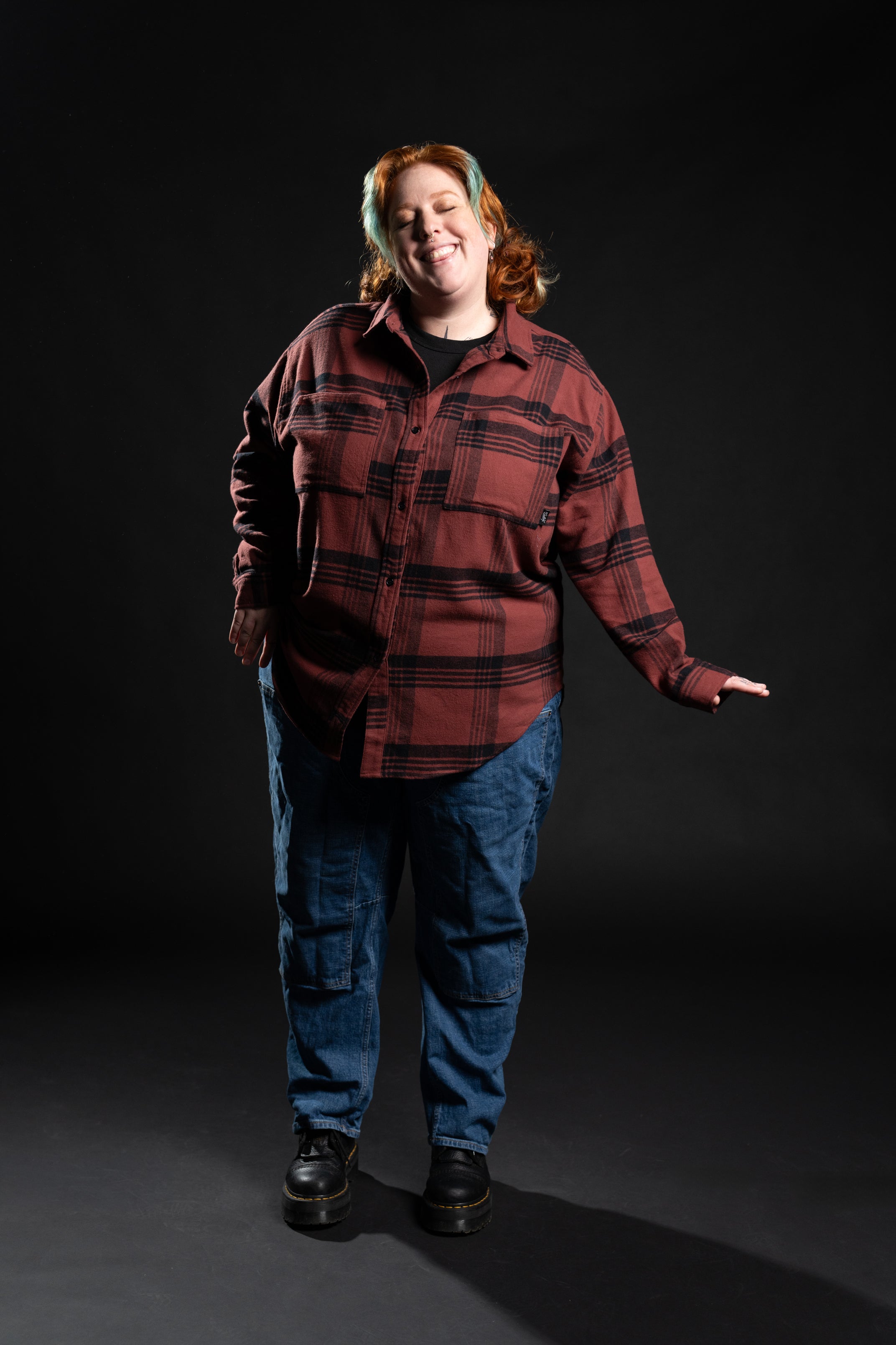 Sam Oversized Flannel - Maroon