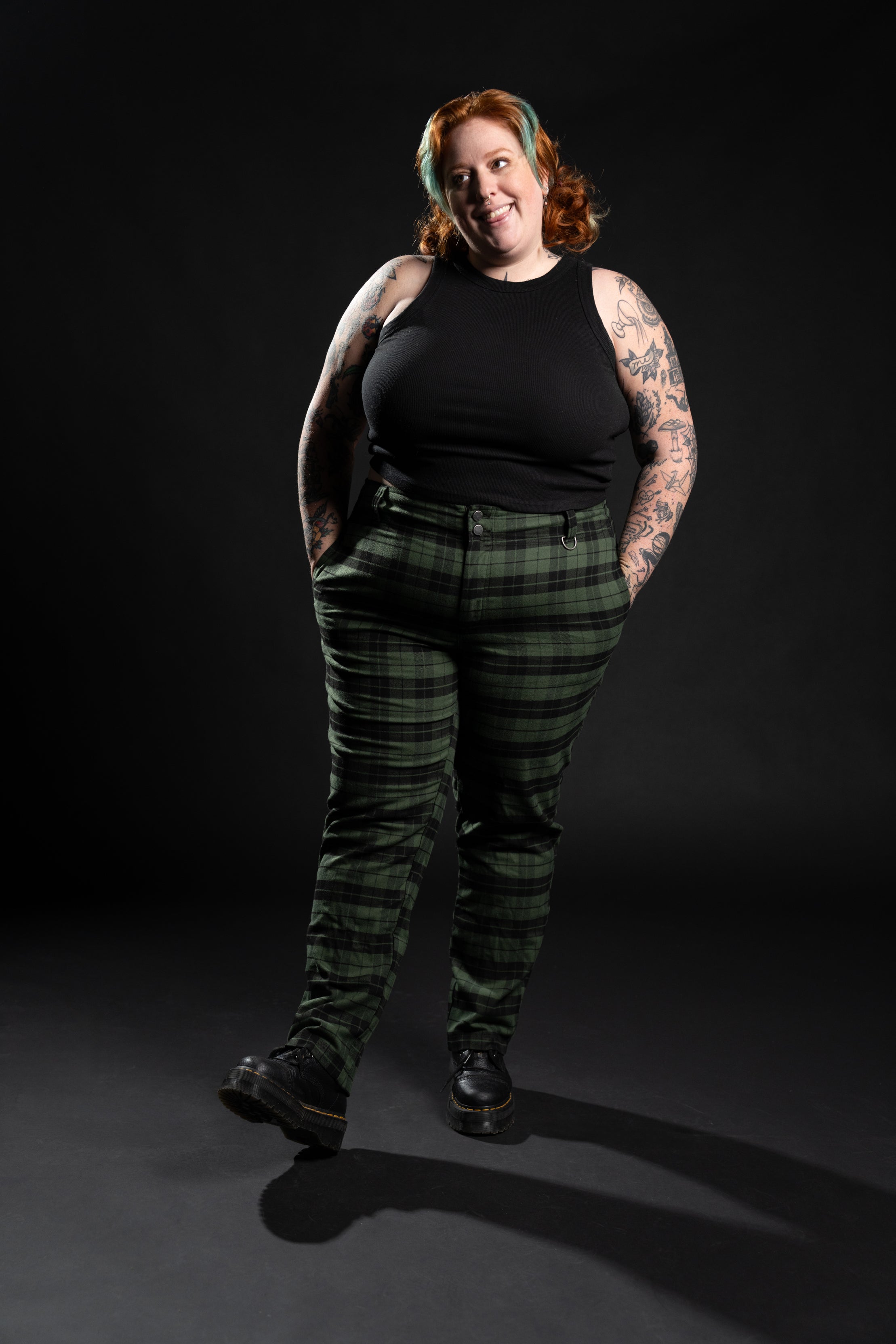 Jude Plaid Trouser - Green