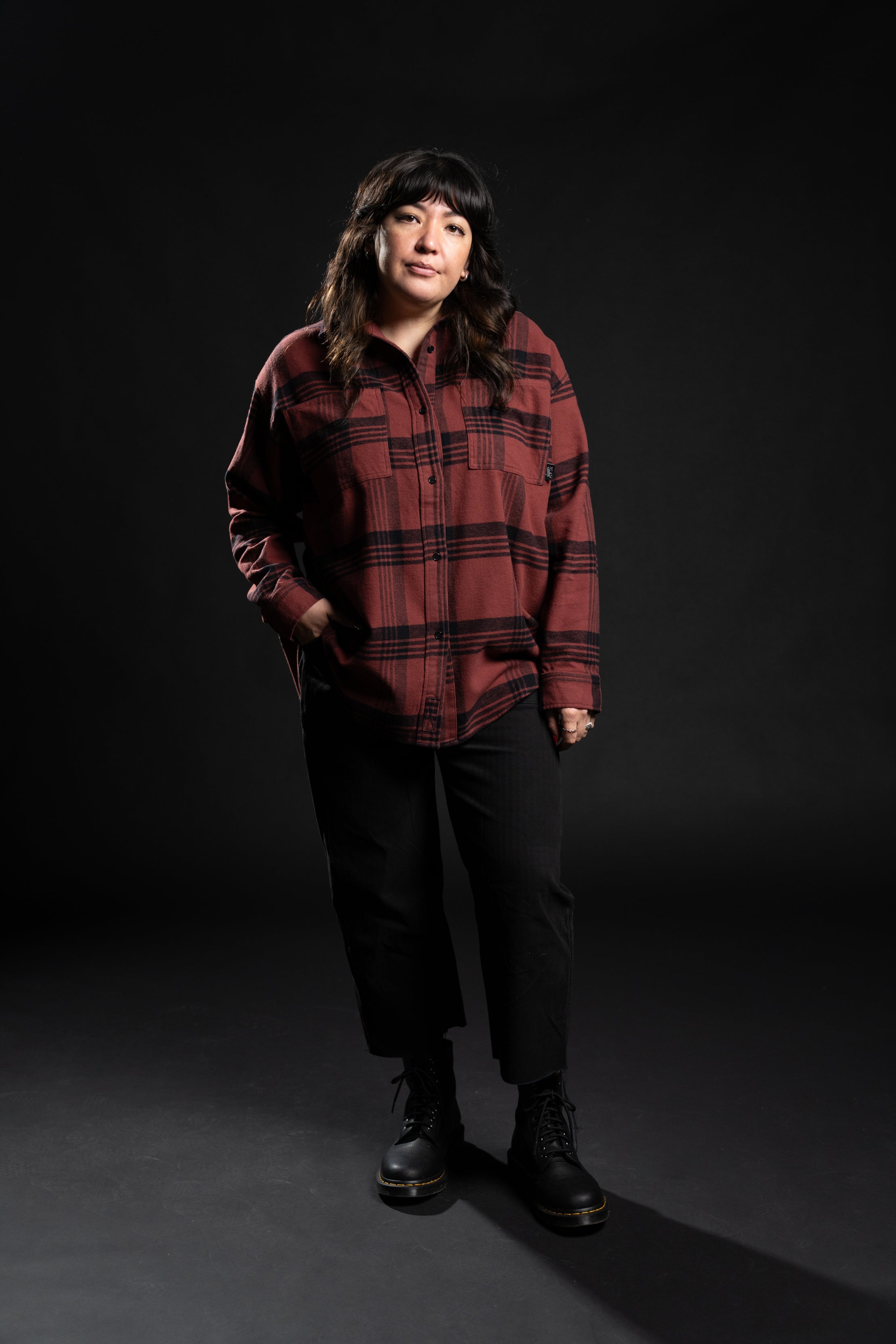 Sam Oversized Flannel - Maroon