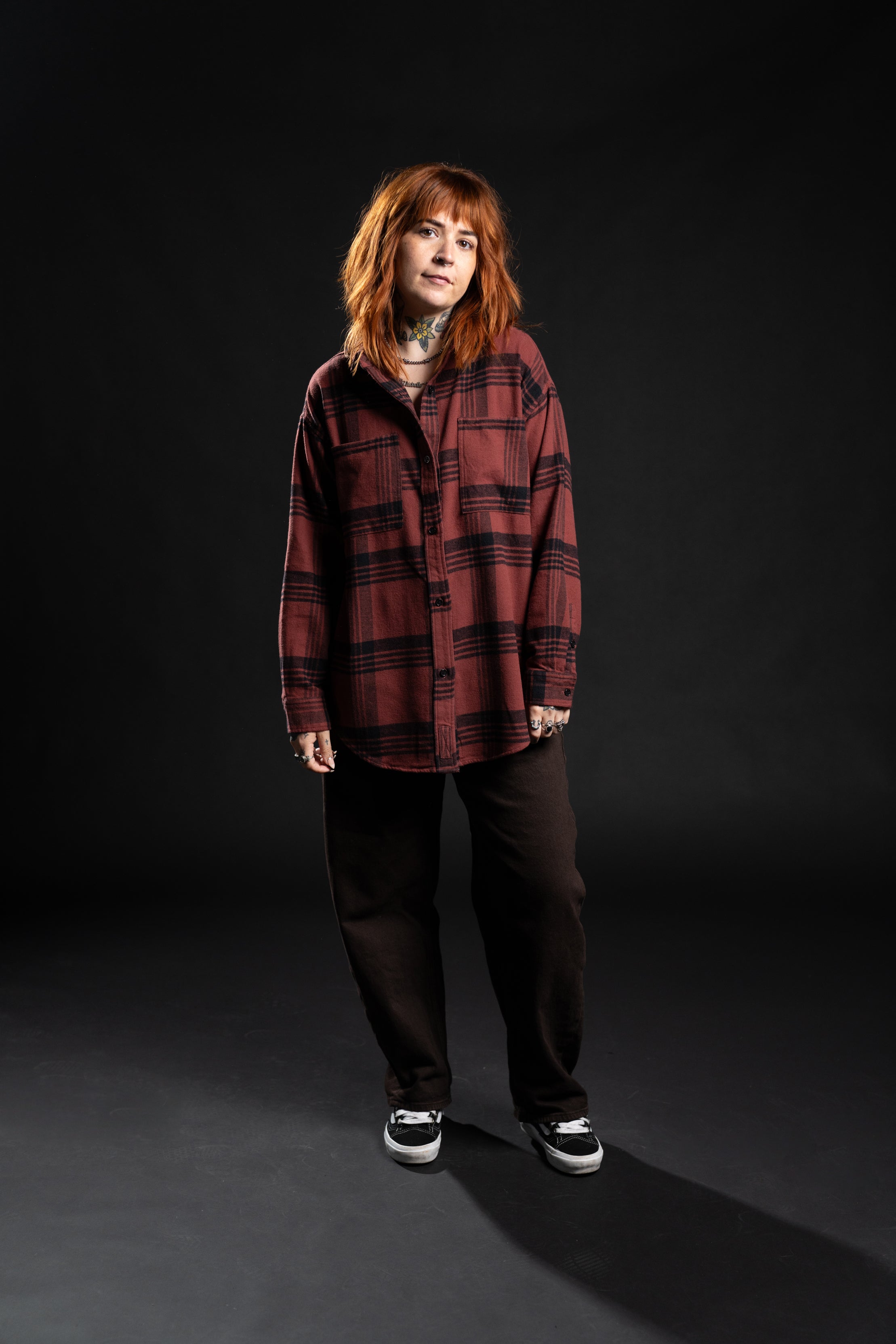 Sam Oversized Flannel - Maroon