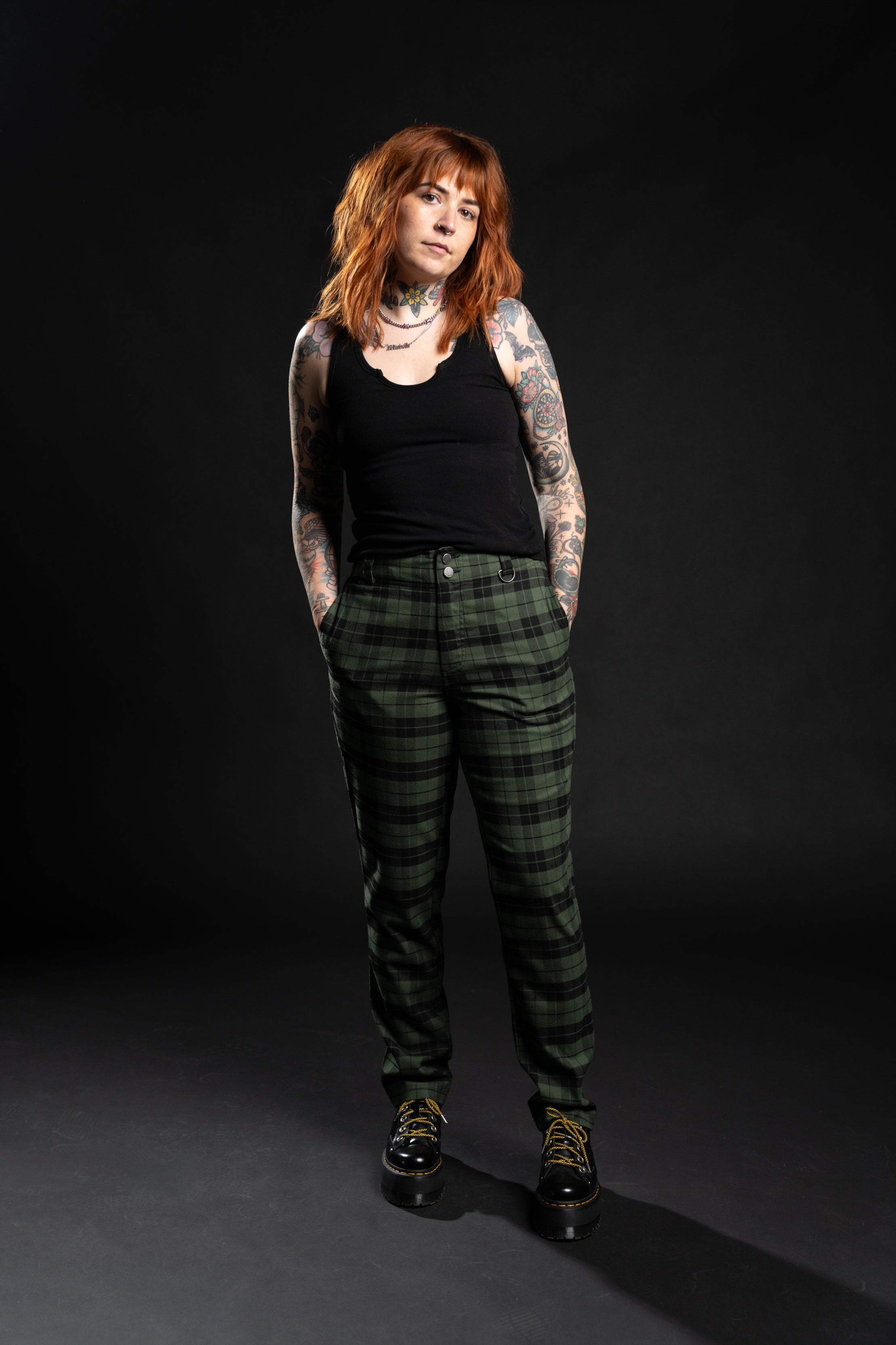 Jude Plaid Trouser - Green