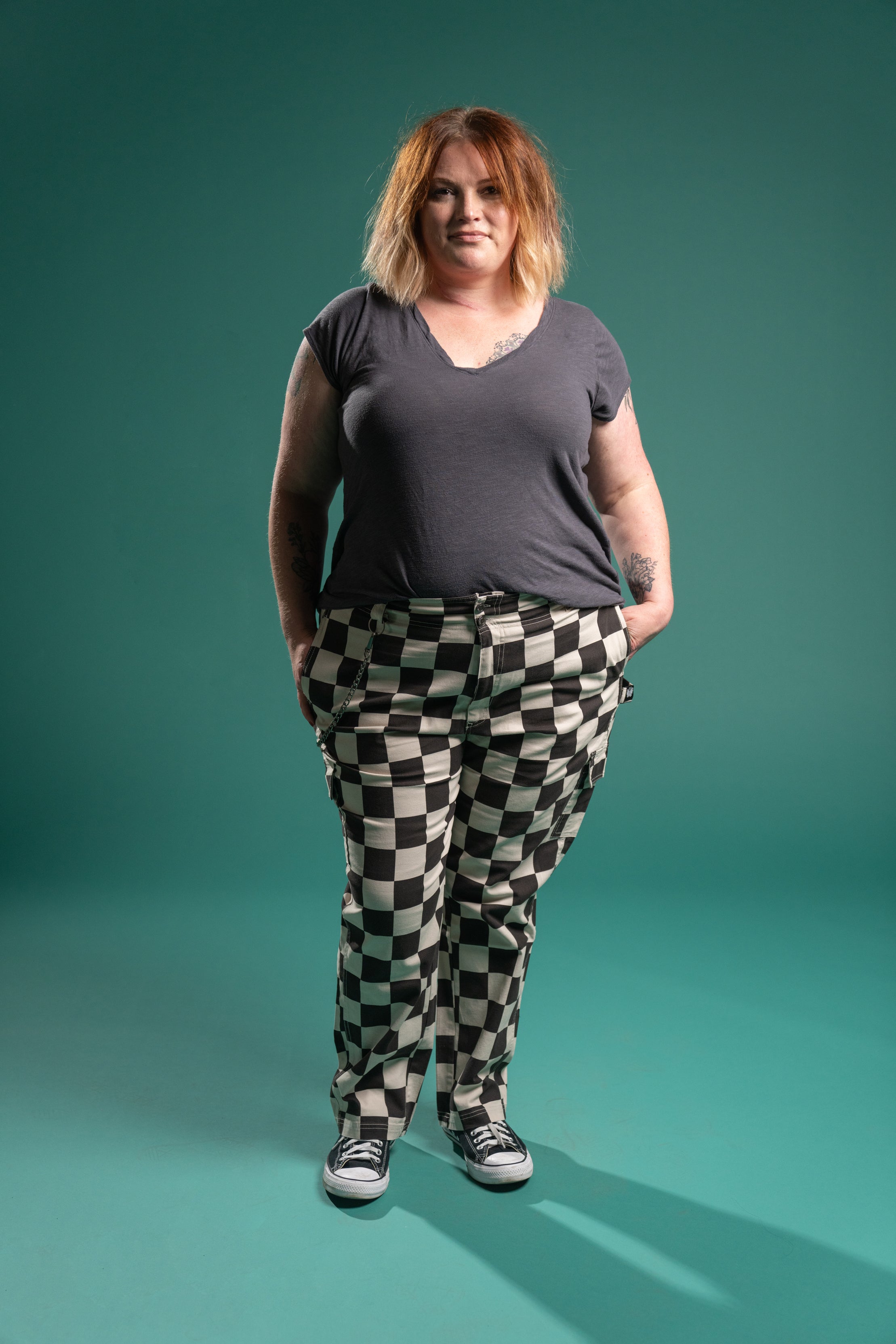 The Sloane Cargo Pant - Checkered