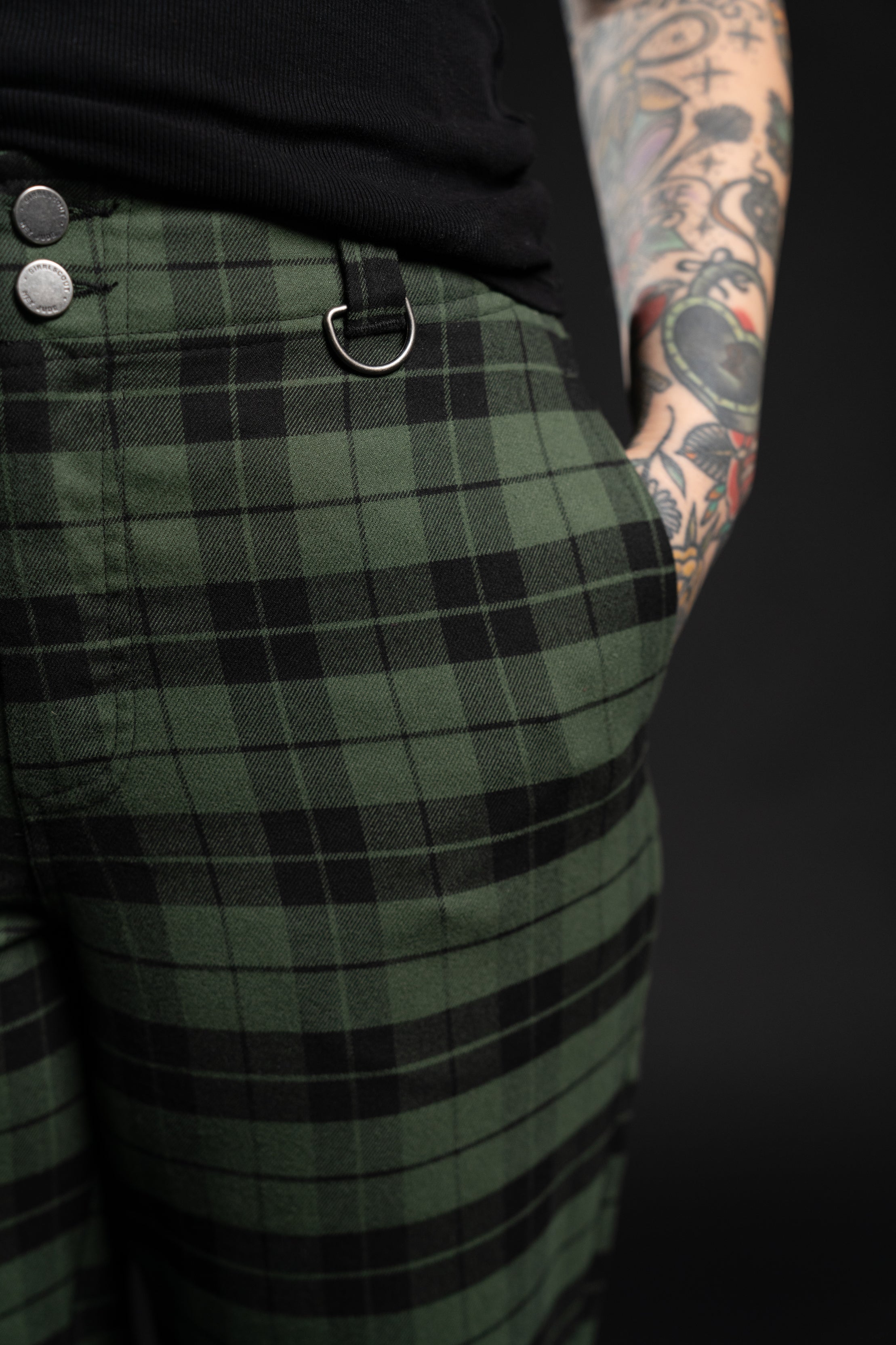 Jude Plaid Trouser - Green