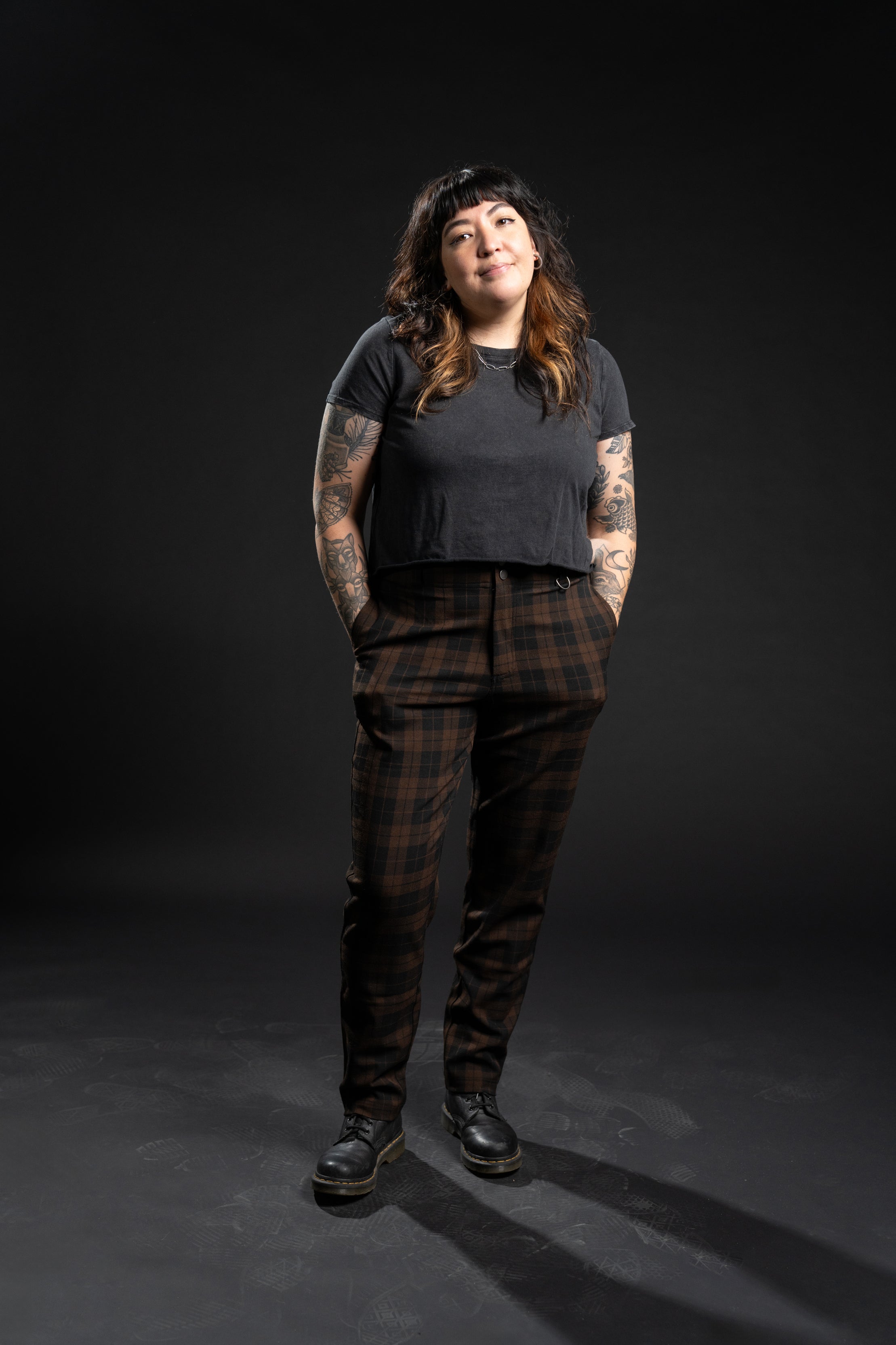 The Jude Plaid Trouser - Brown