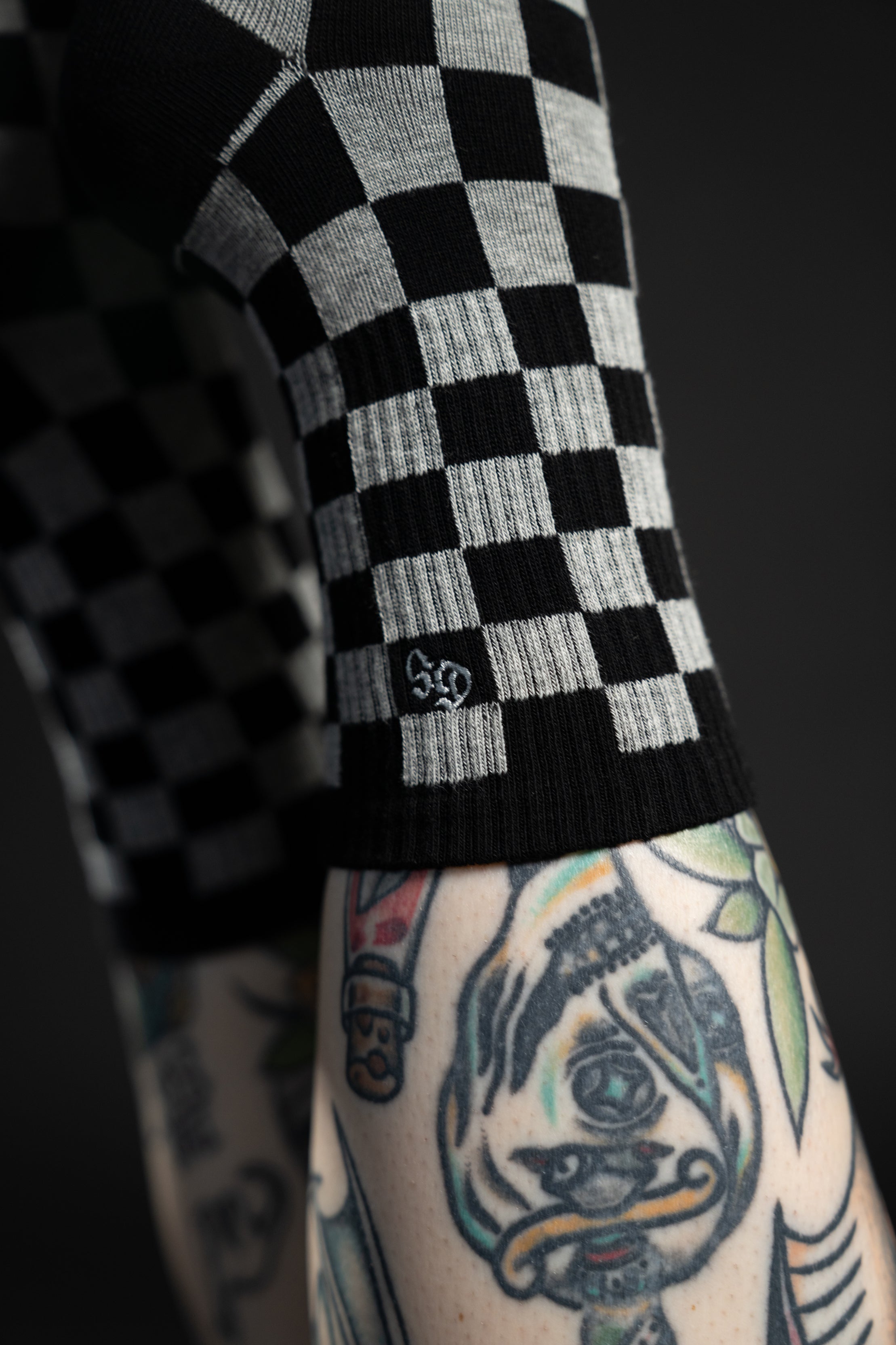 Checkered Sock Set - Grey/Maroon