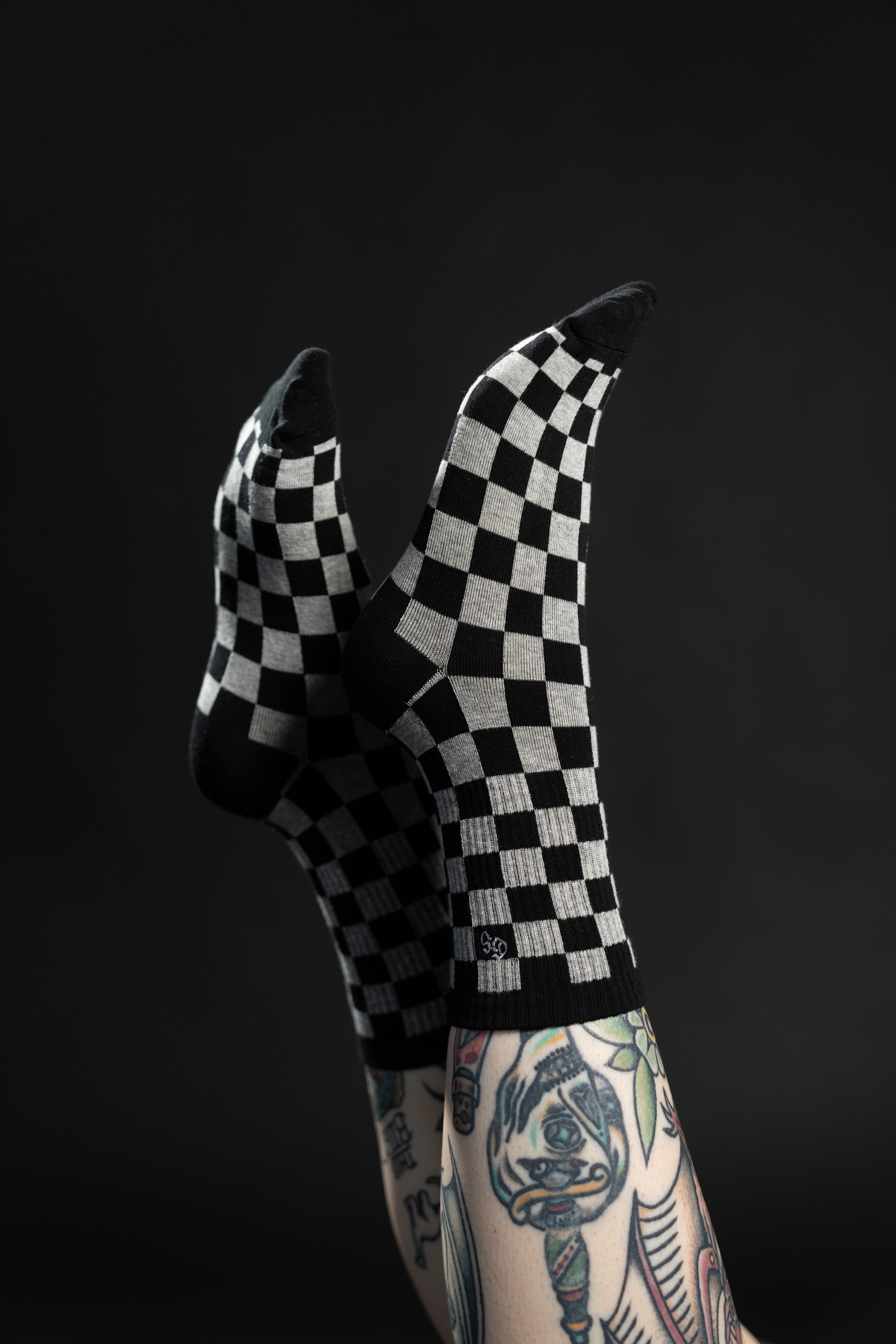 Checkered Sock Set - Grey/Maroon