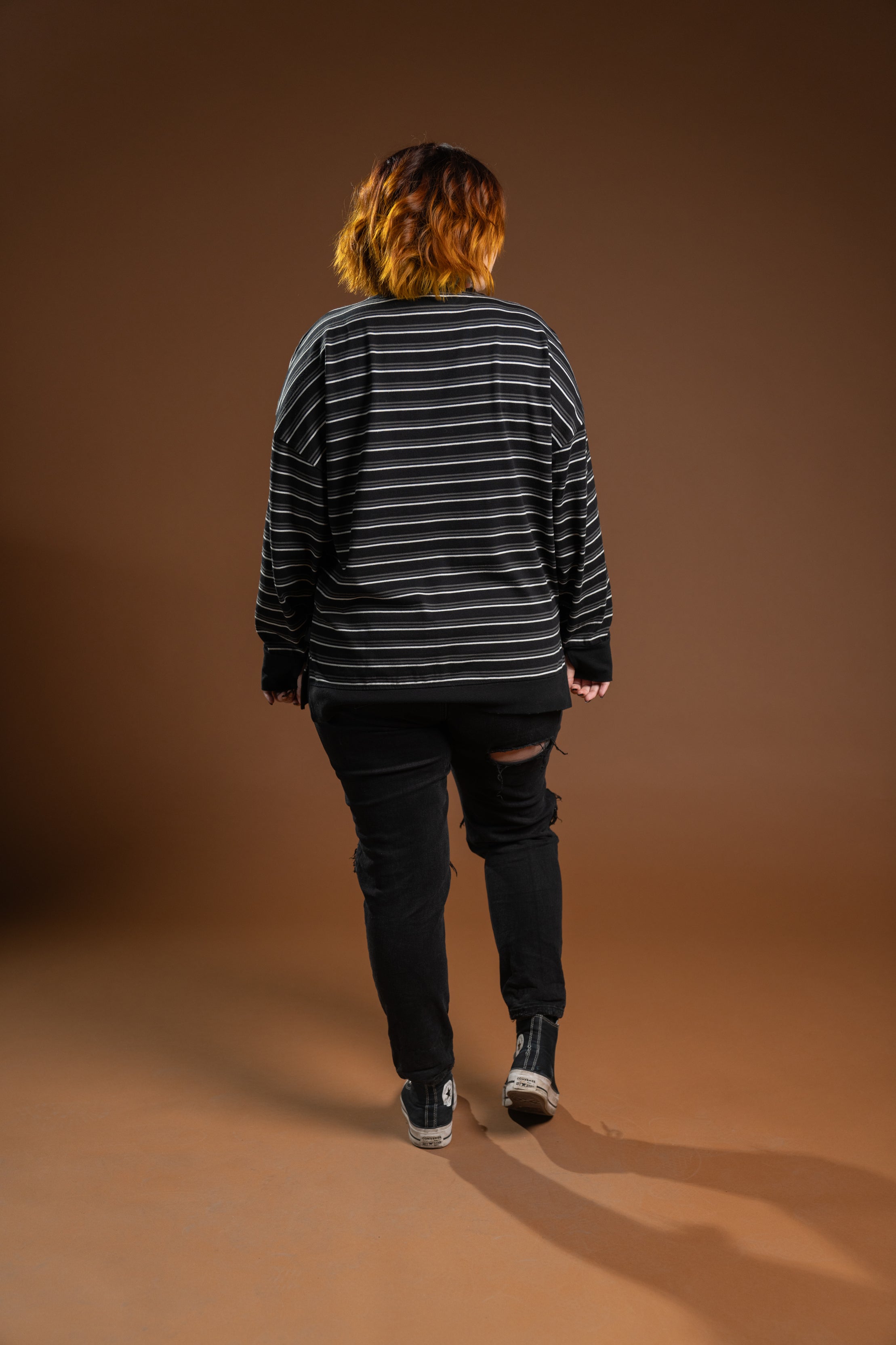 The Oversized Striped Crewneck