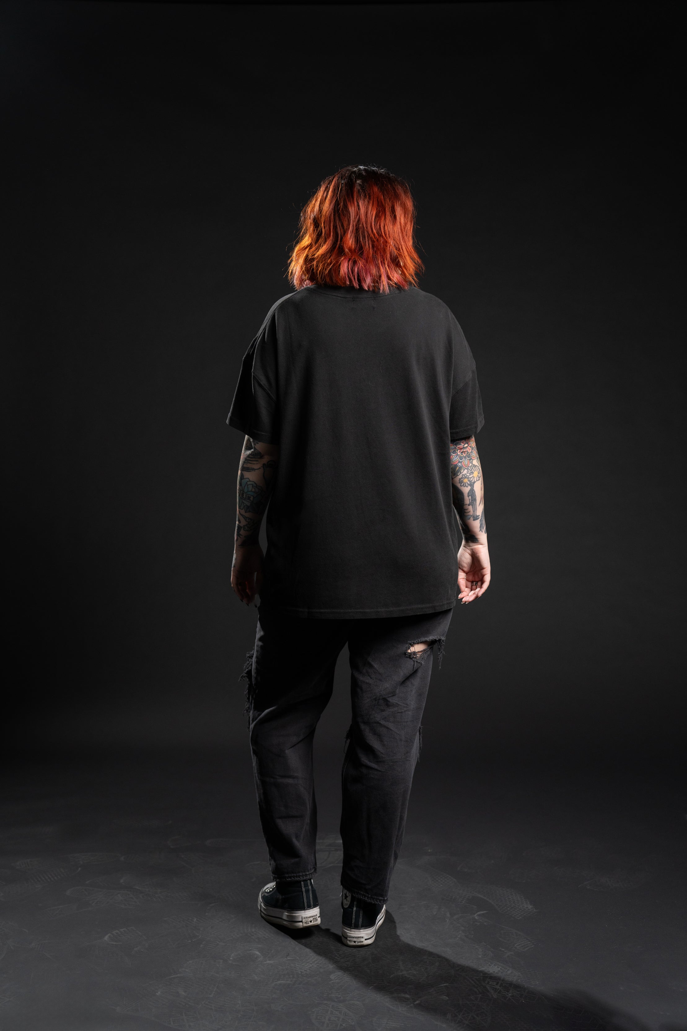 The Devin Oversized Tee - Vintage Black