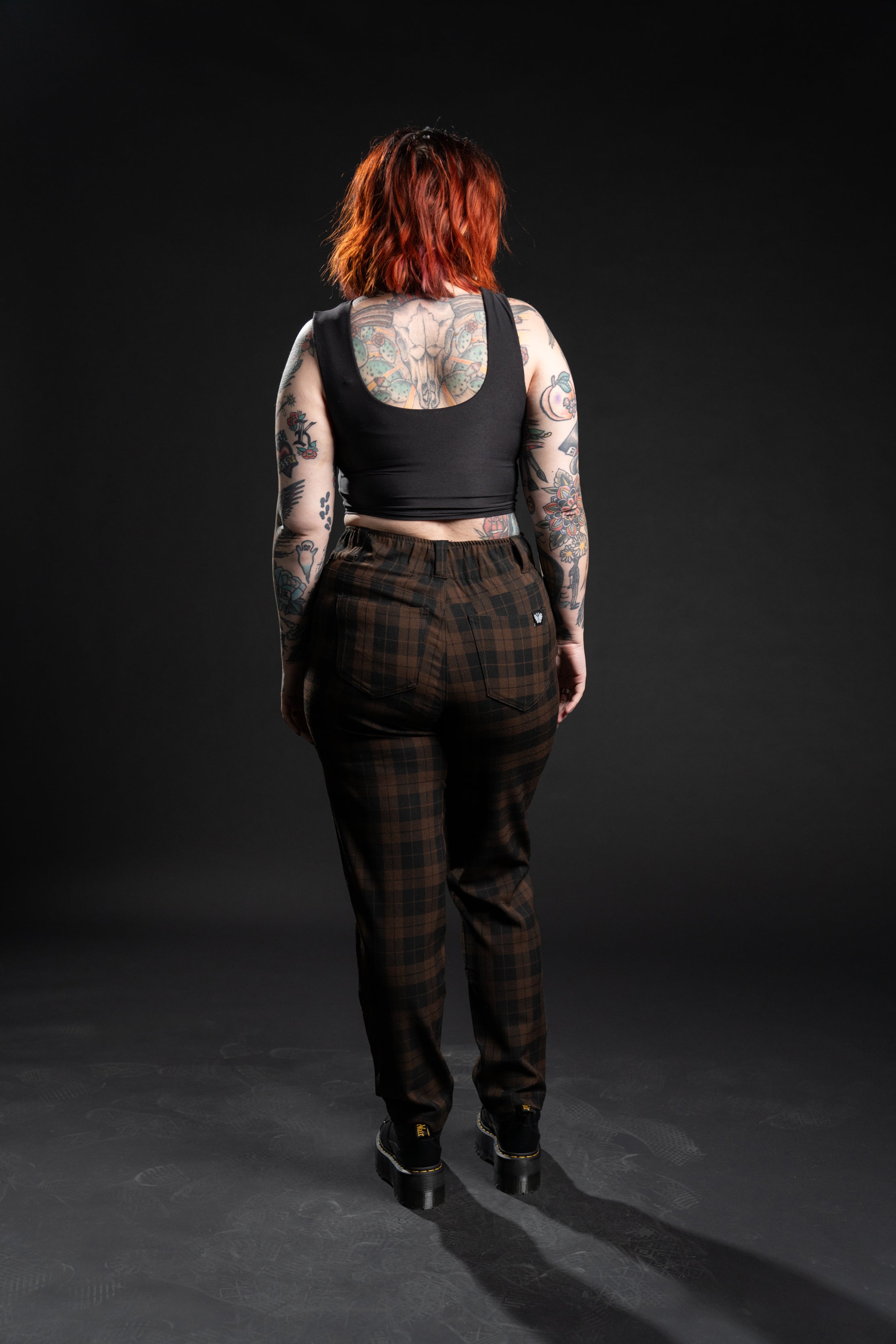 The Jude Plaid Trouser - Brown