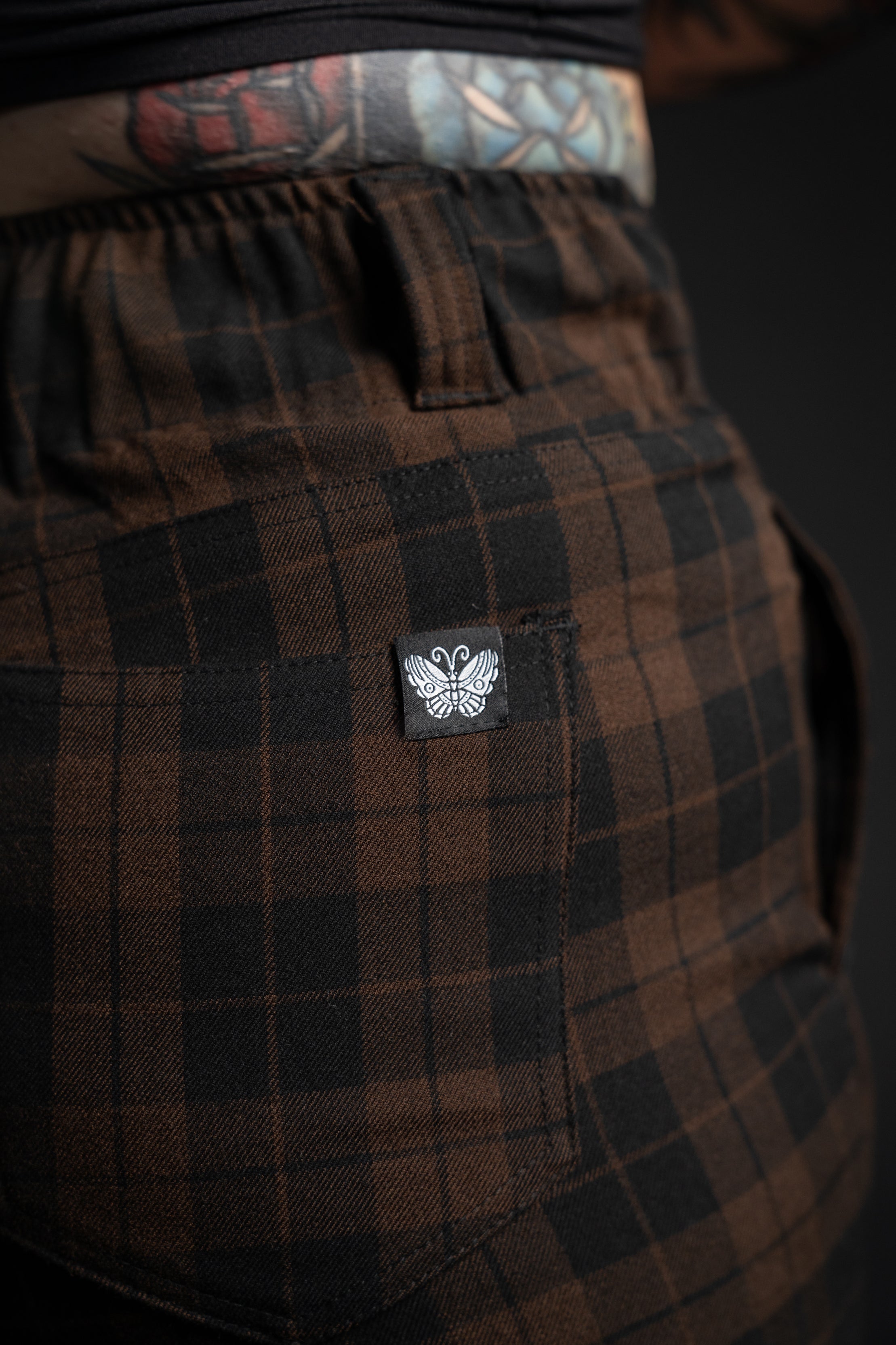 The Jude Plaid Trouser - Brown