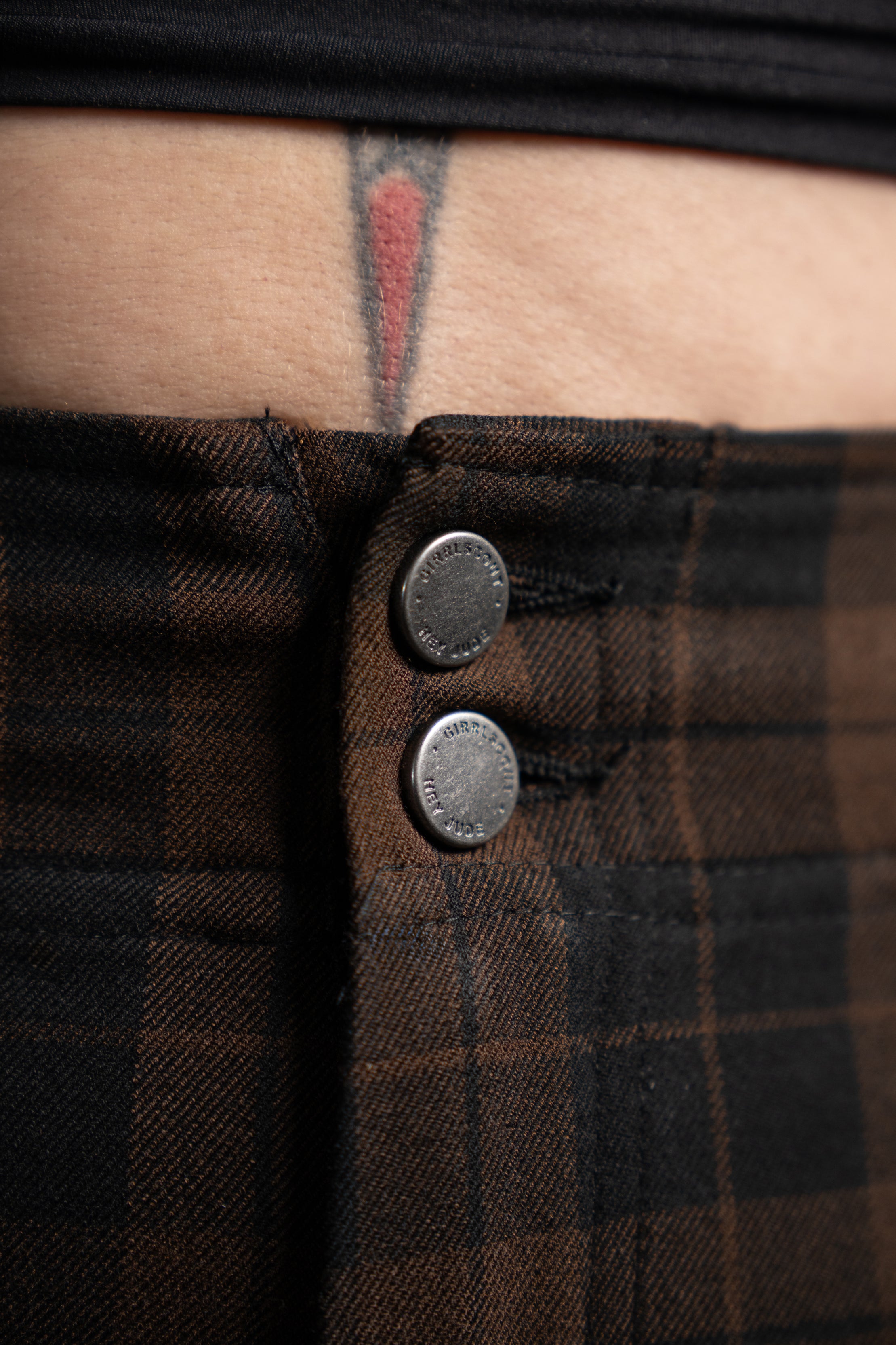 The Jude Plaid Trouser - Brown