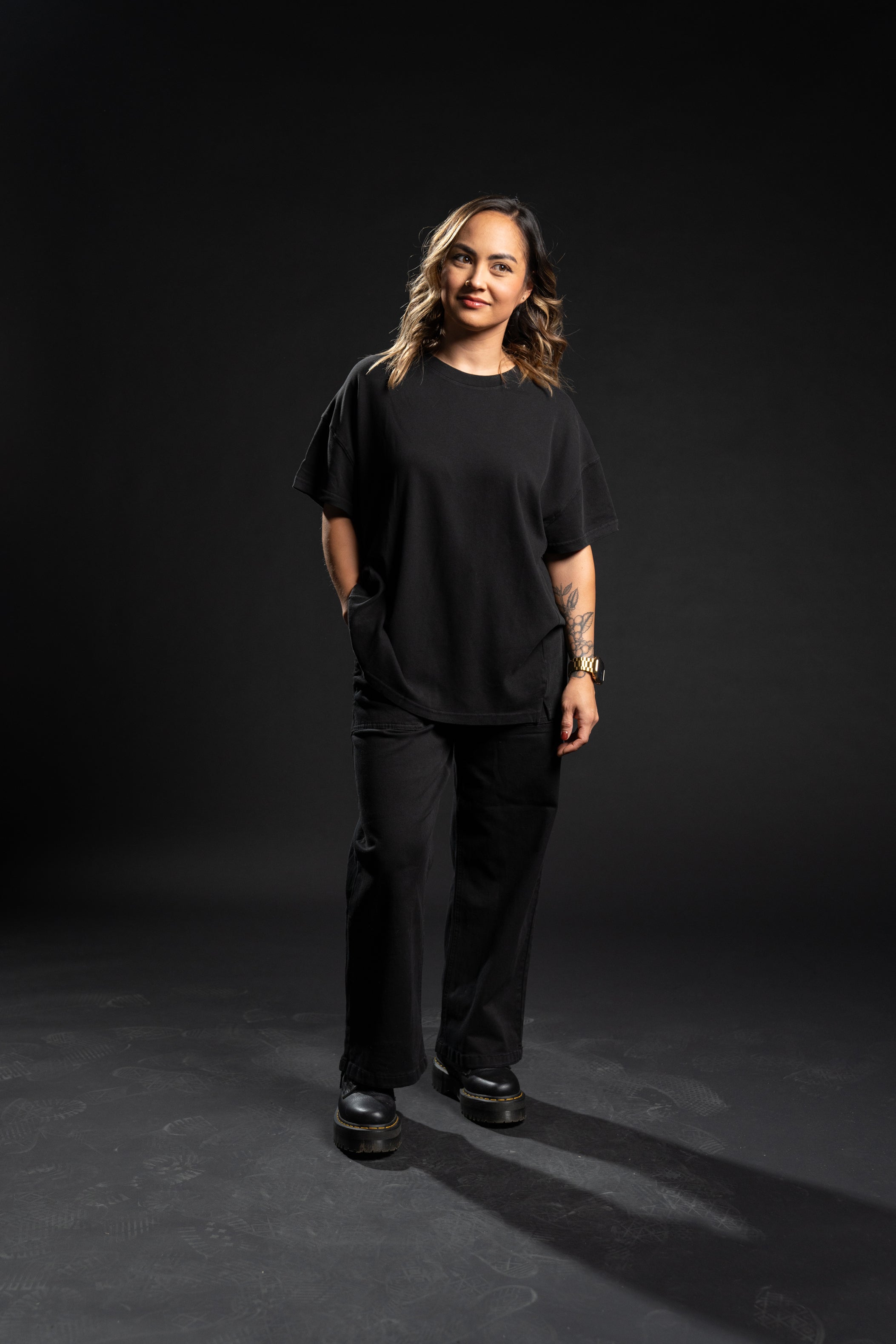 The Devin Oversized Tee - Vintage Black