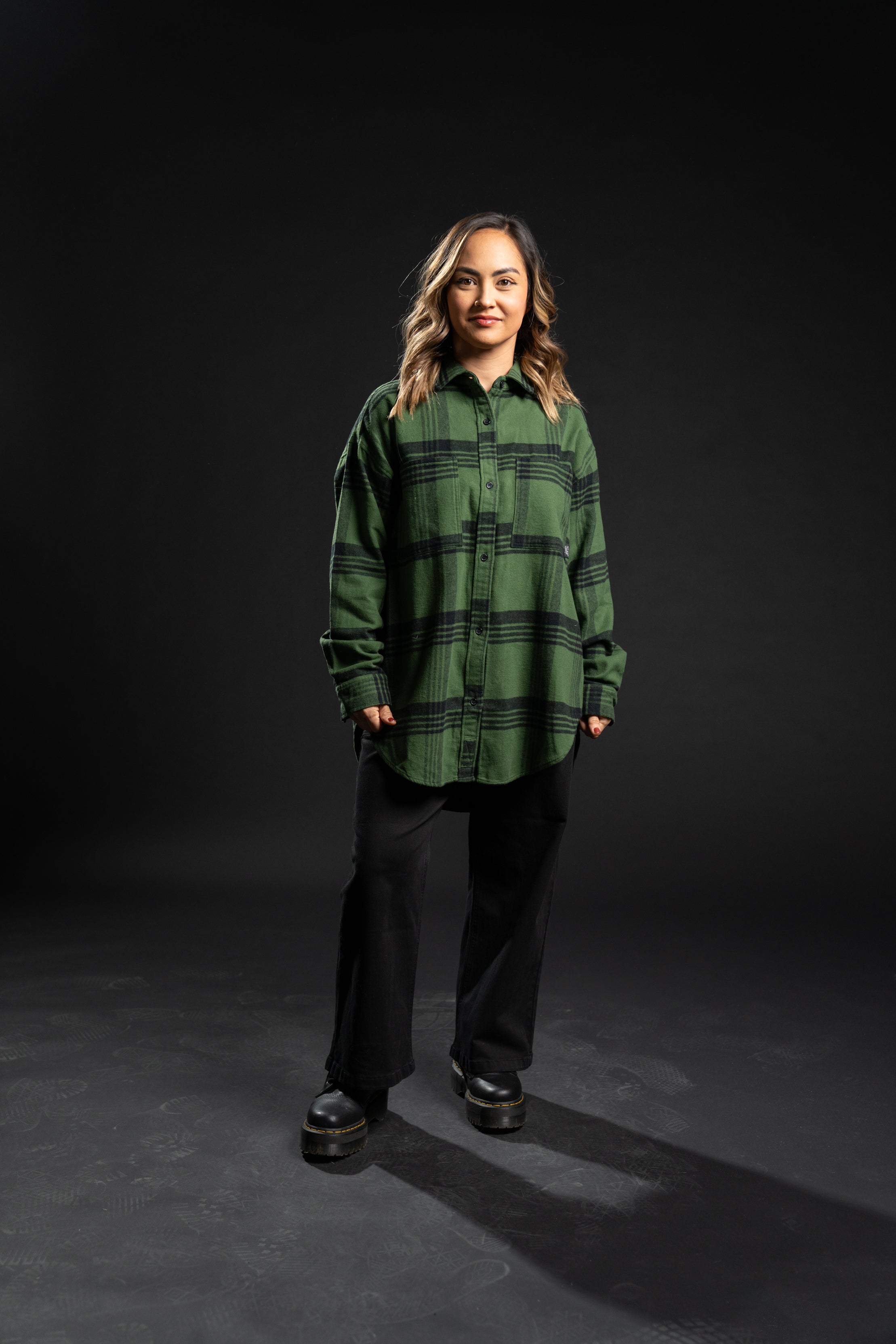 The Sam Oversized Flannel - Green