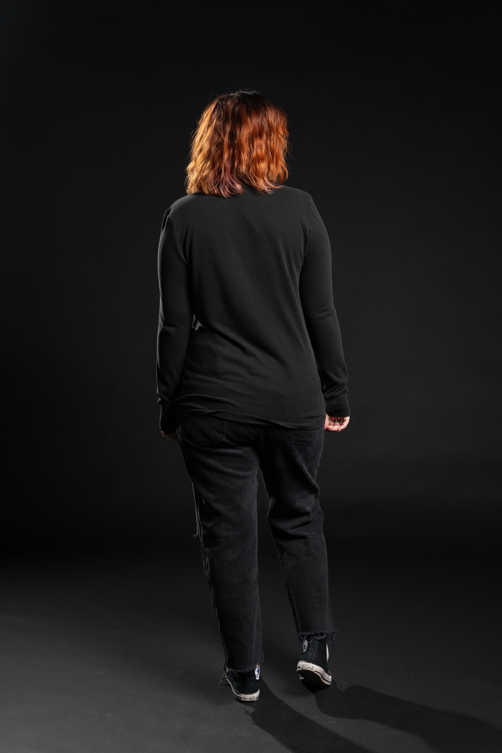 The Joey Long Sleeve Tee - Vintage Black