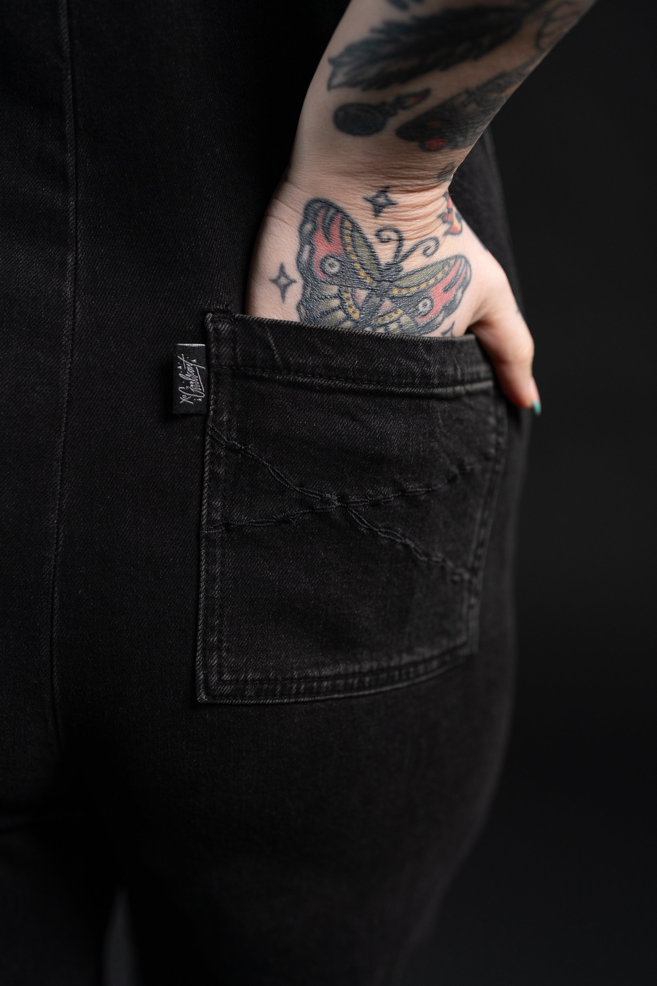 Bobbi Denim Overalls - Black