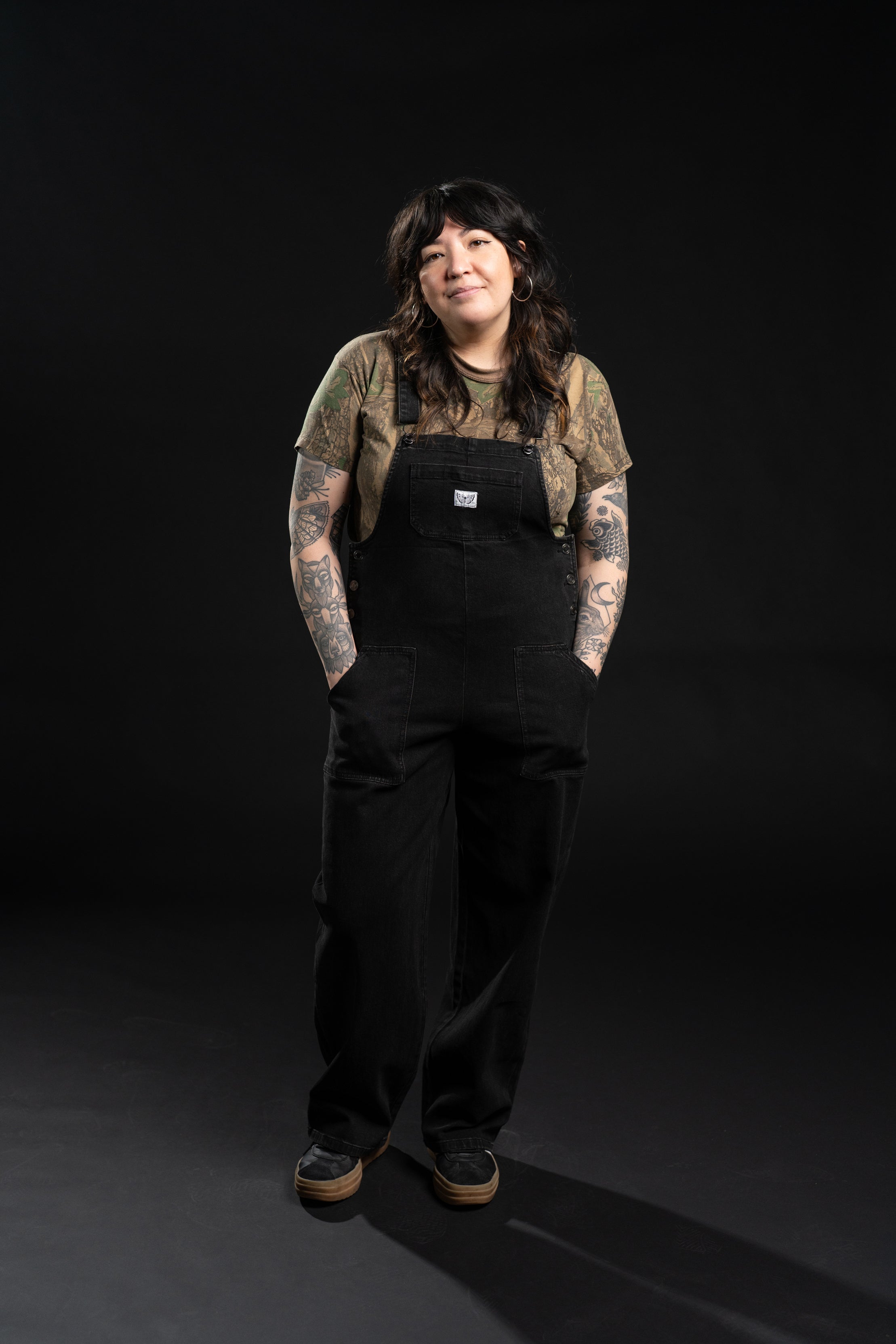 Bobbi Denim Overalls - Black