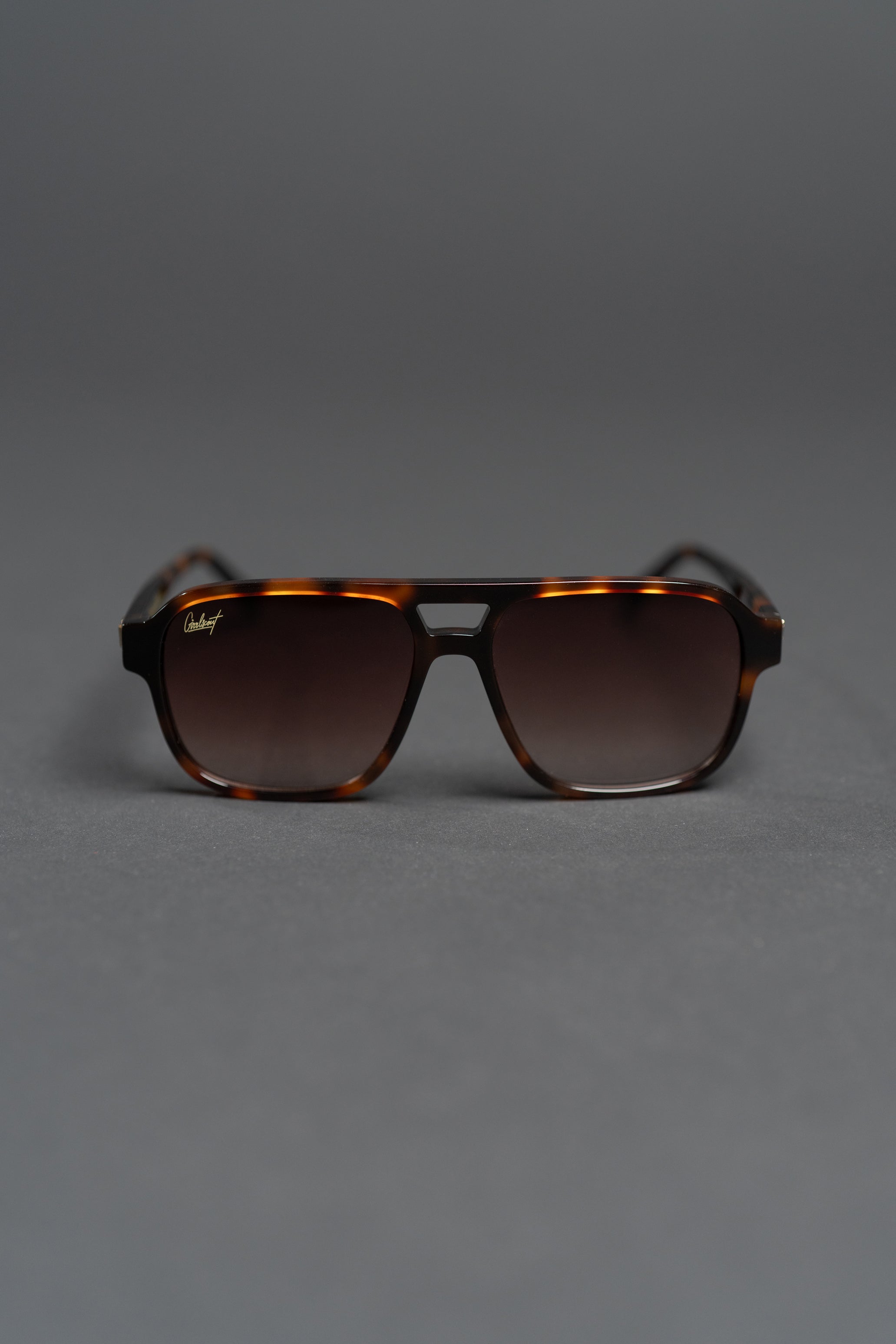 Retro Aviator Sunglasses - Tortoise