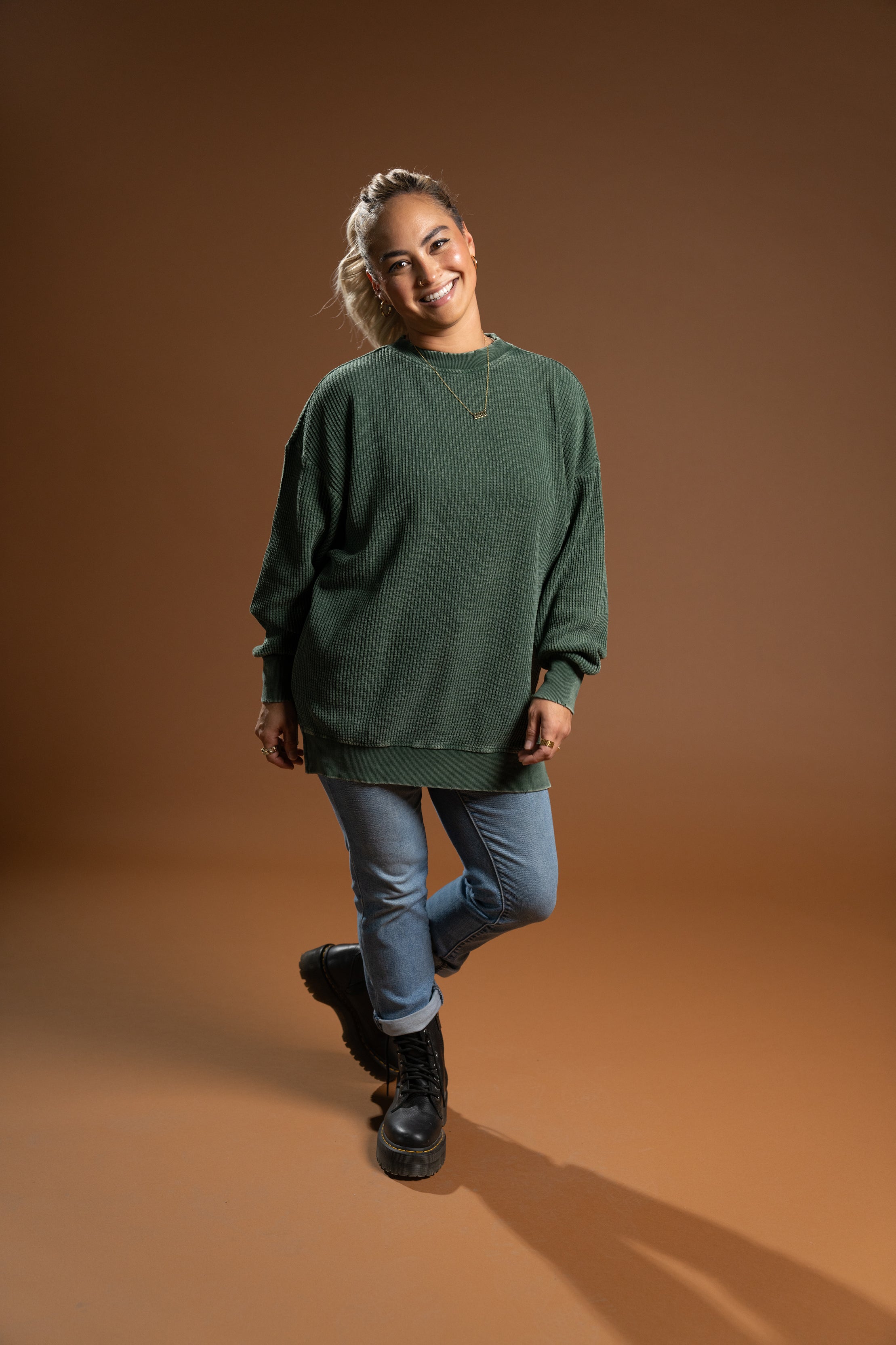 The Dylan Thermal Crewneck - Forest Green