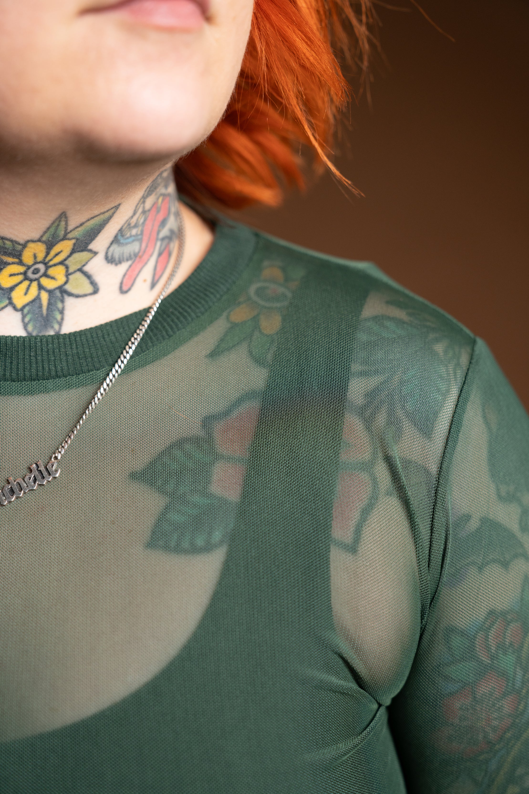 The Taylor Mesh Top - Forest Green
