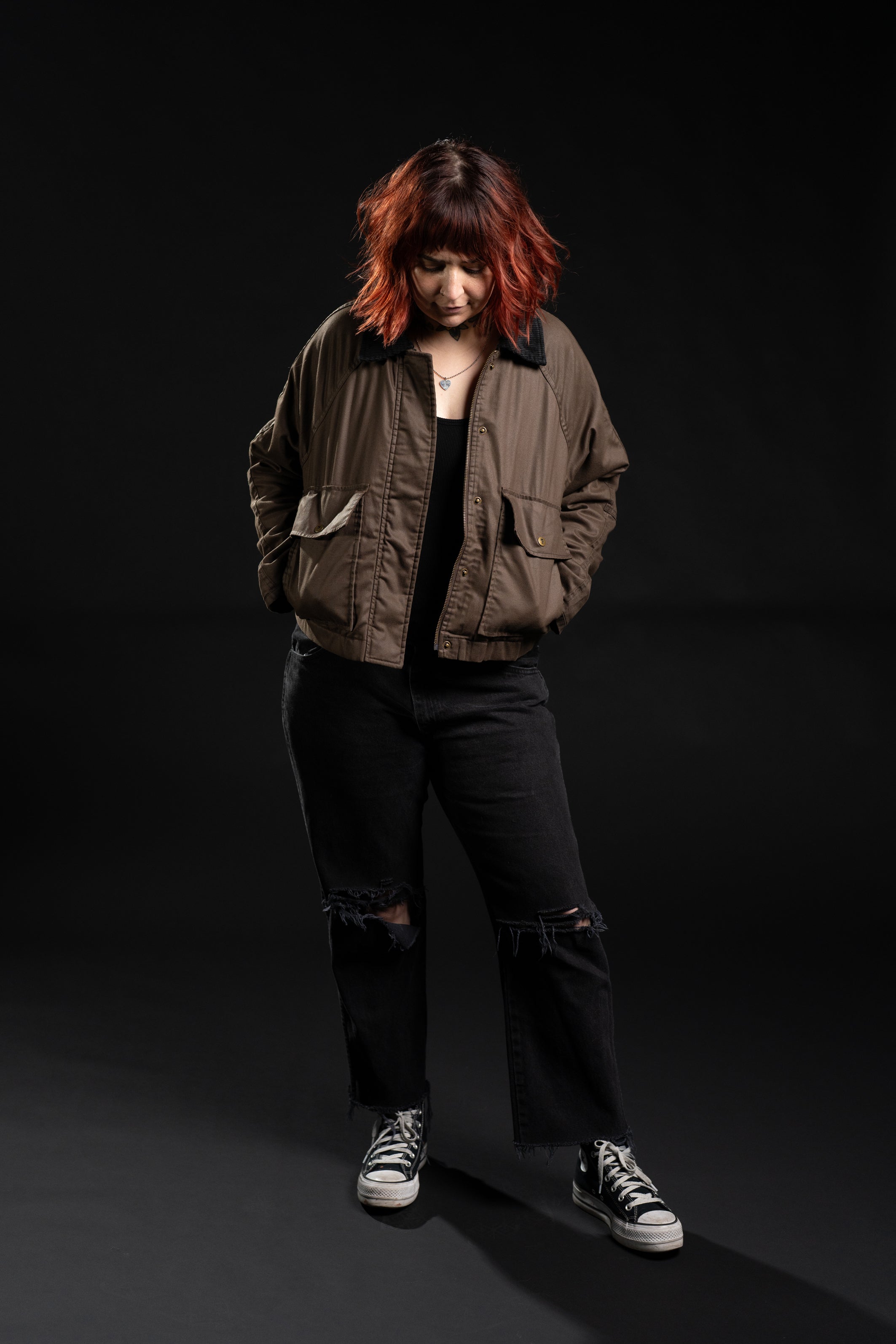 Johnnie Wax Cropped Jacket - Chocolate