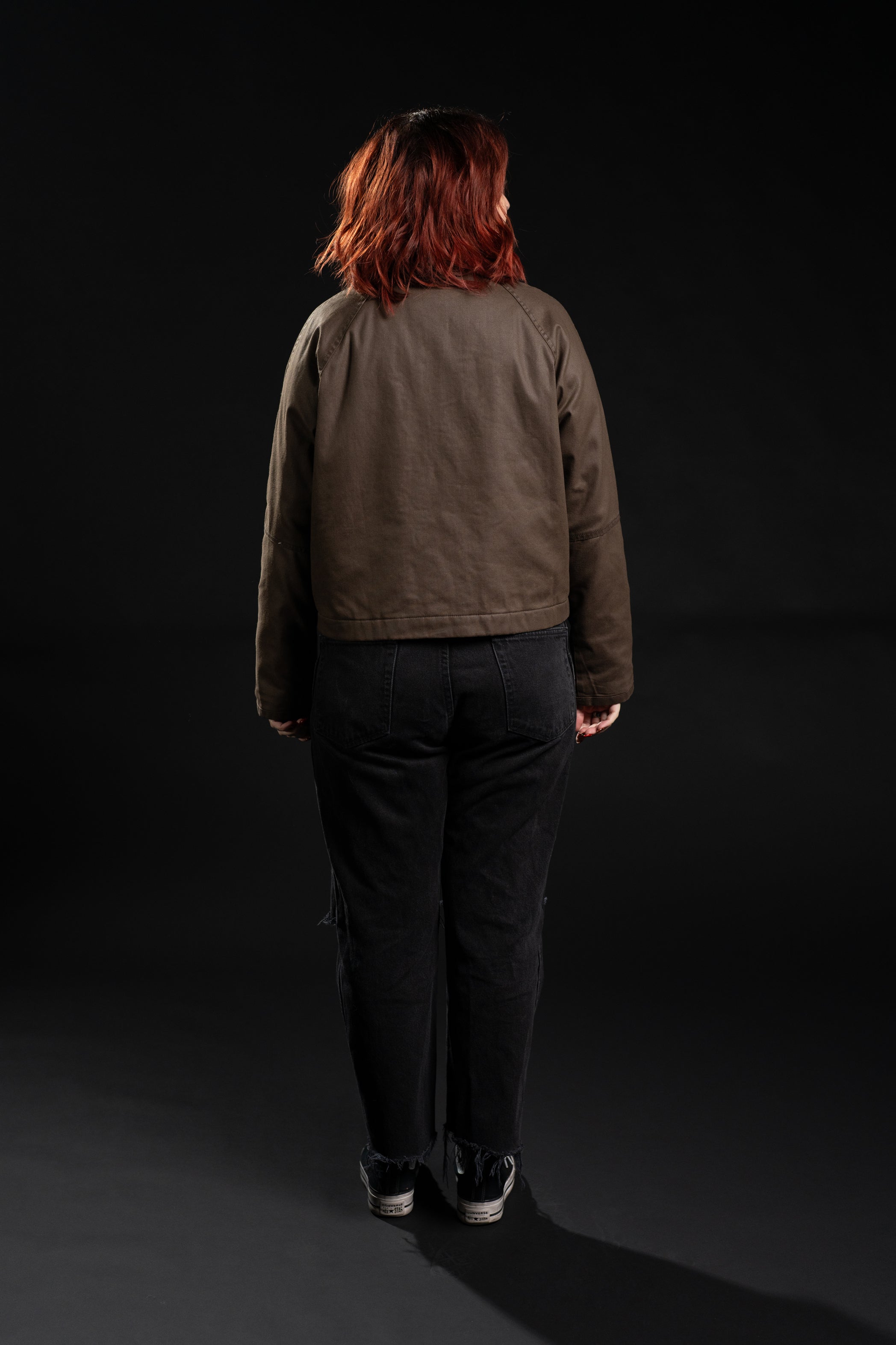 Johnnie Wax Cropped Jacket - Chocolate