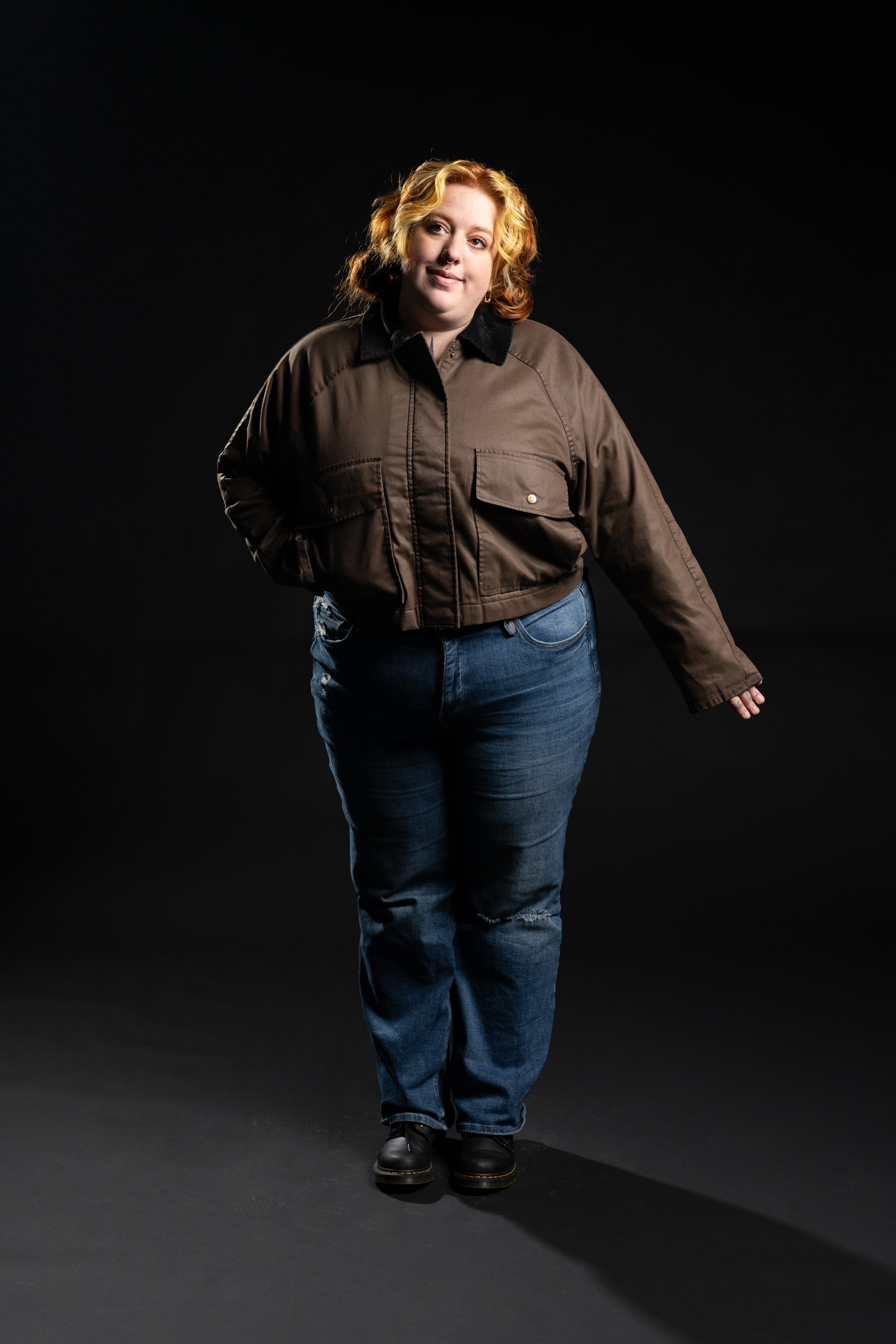 Johnnie Wax Cropped Jacket - Chocolate