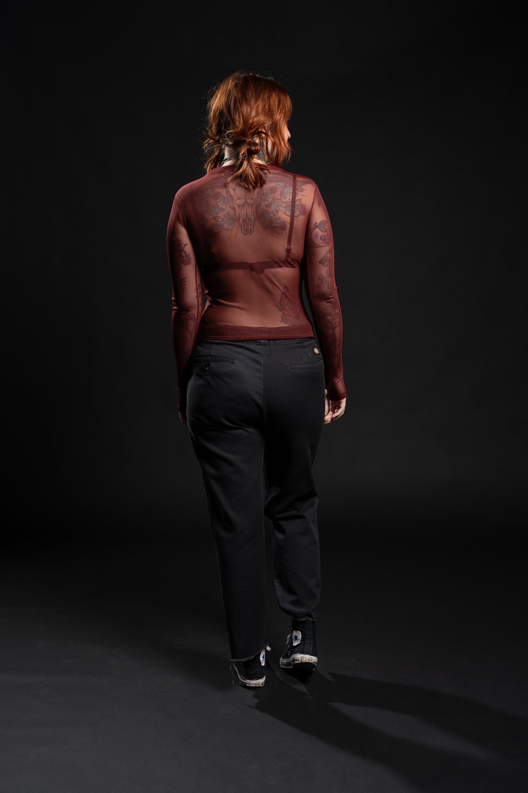 Taylor Mesh Top - Cranberry
