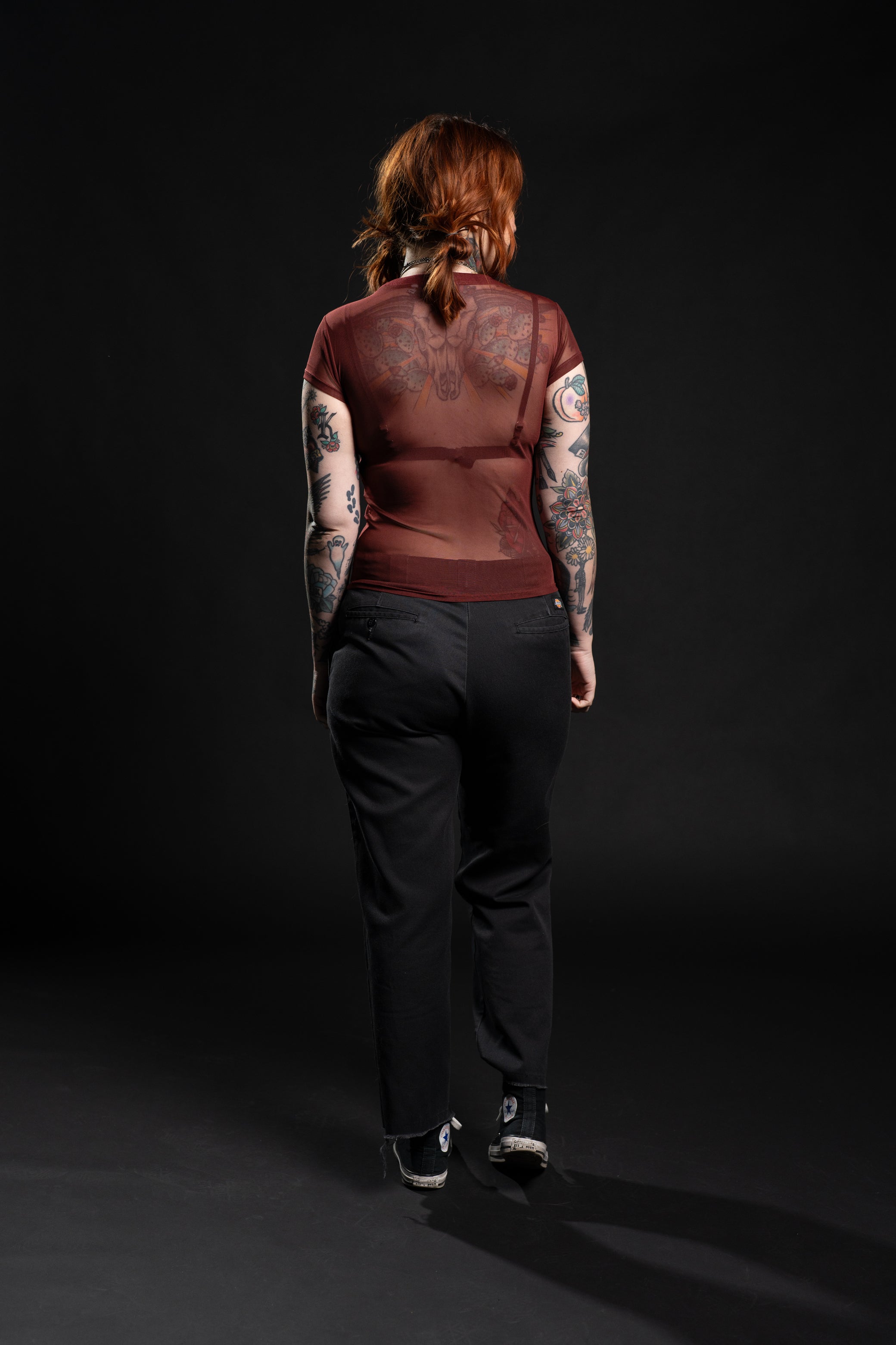 Taylor Short Sleeve Mesh Top - Cranberry