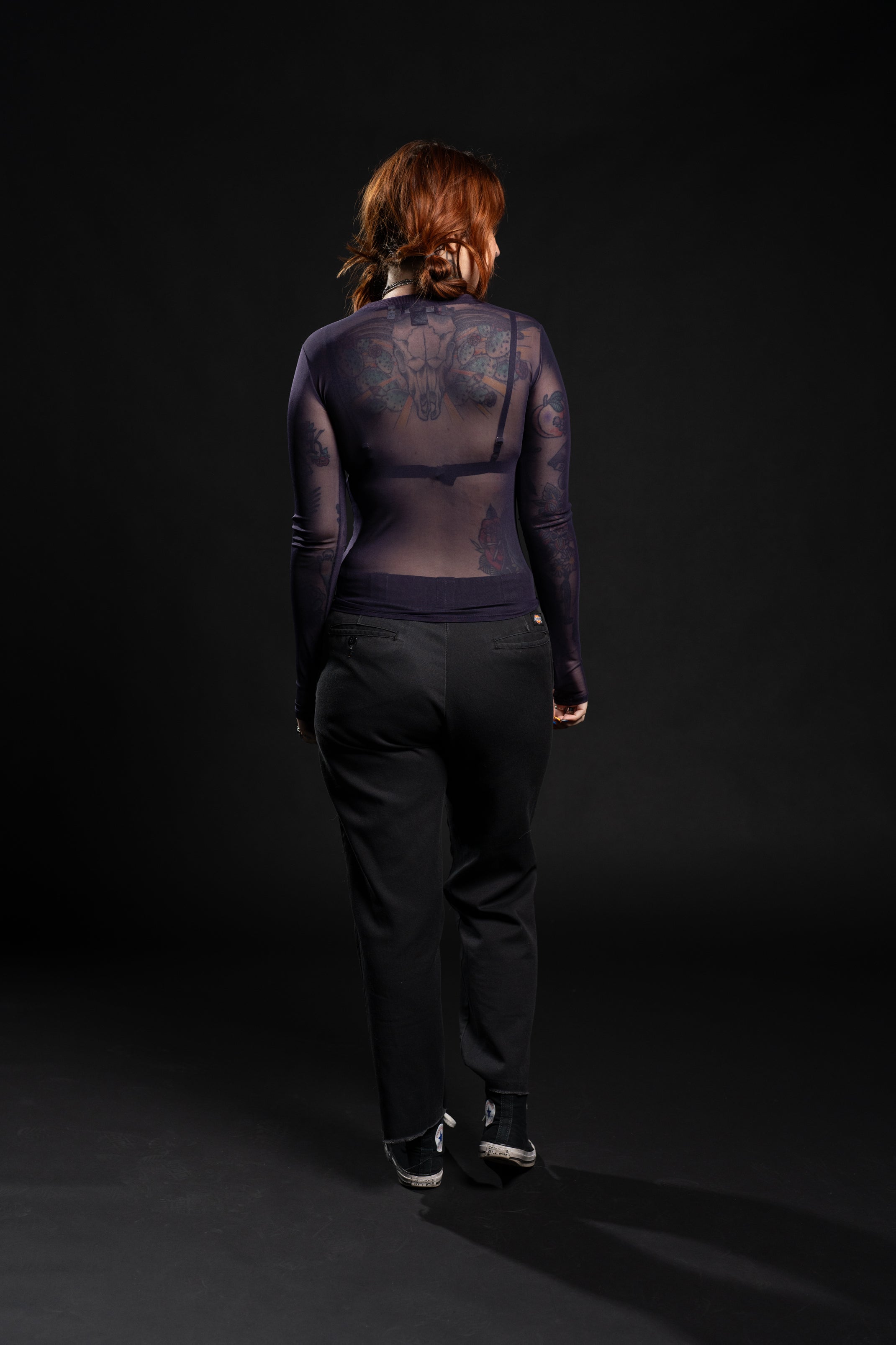Taylor Mesh Top - Plum