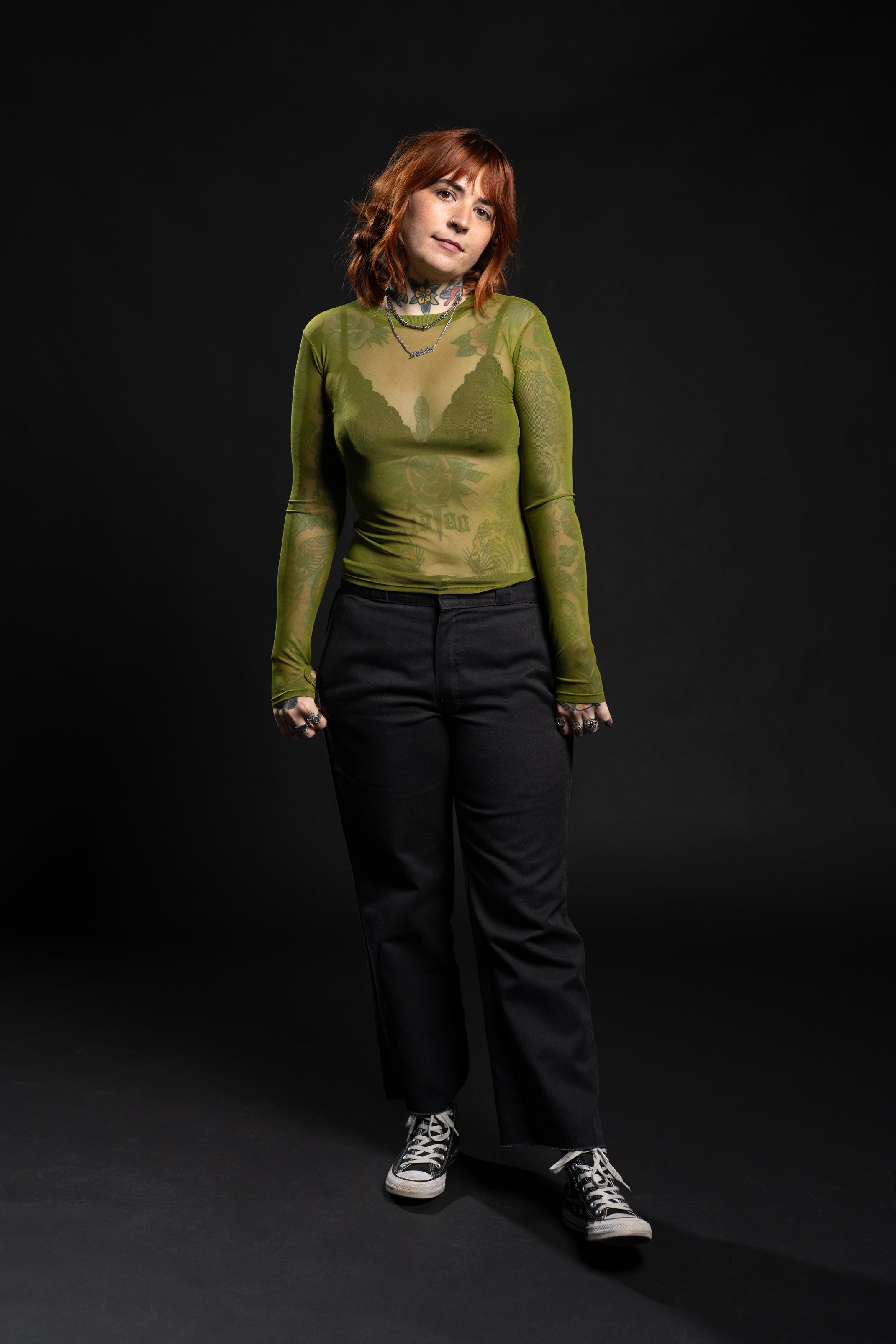Taylor Mesh Top - Pistachio