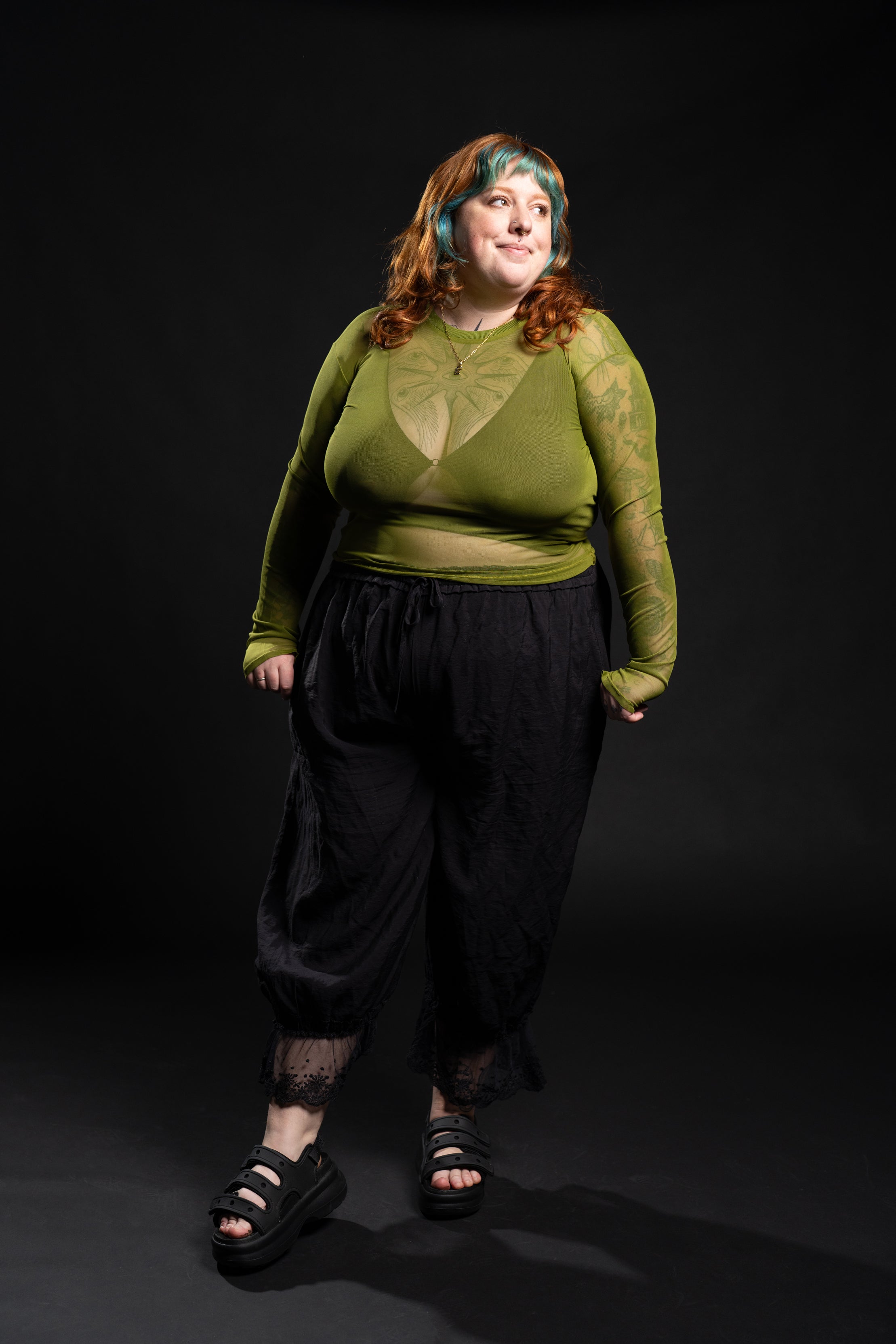 Taylor Mesh Top - Pistachio