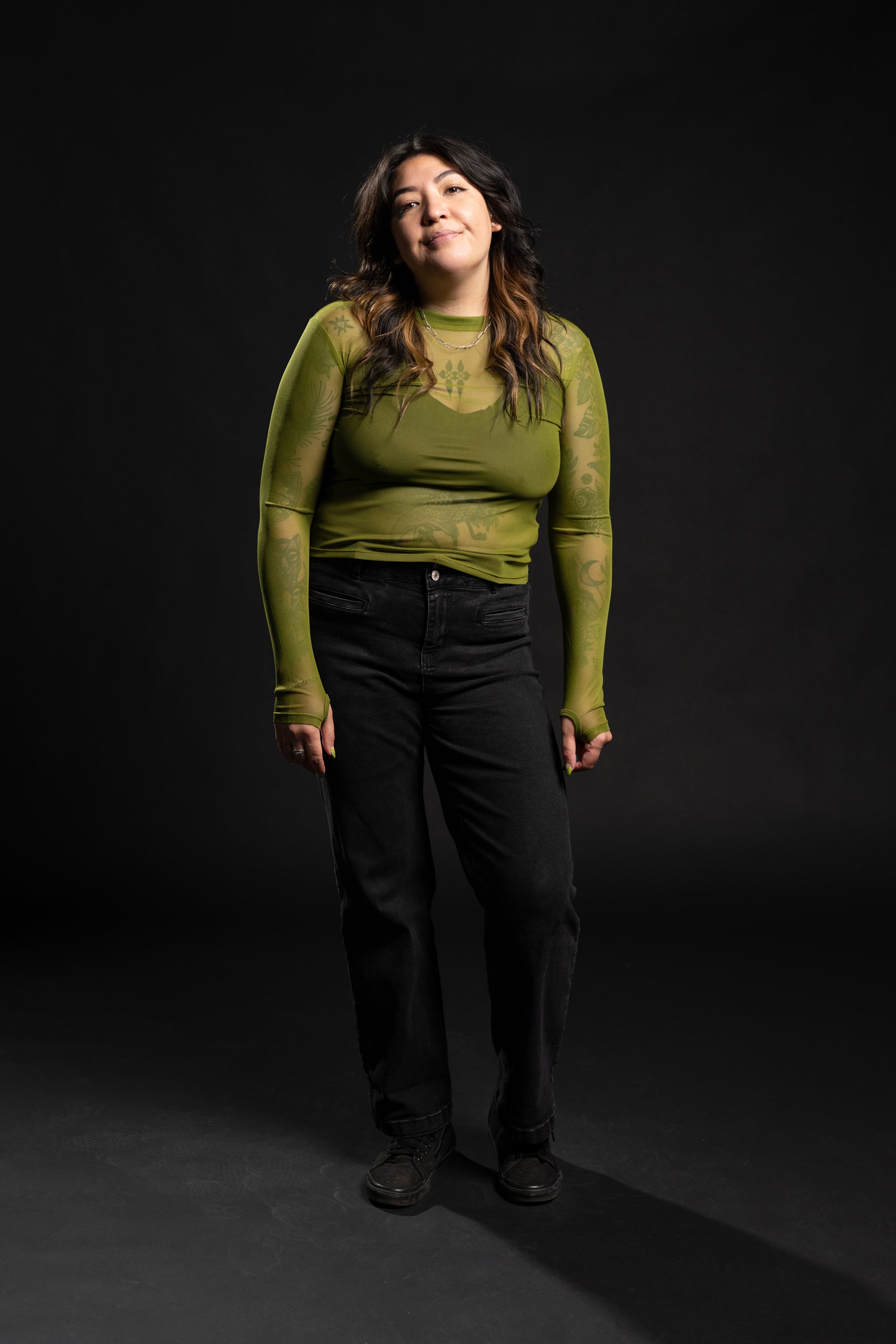 Taylor Mesh Top - Pistachio