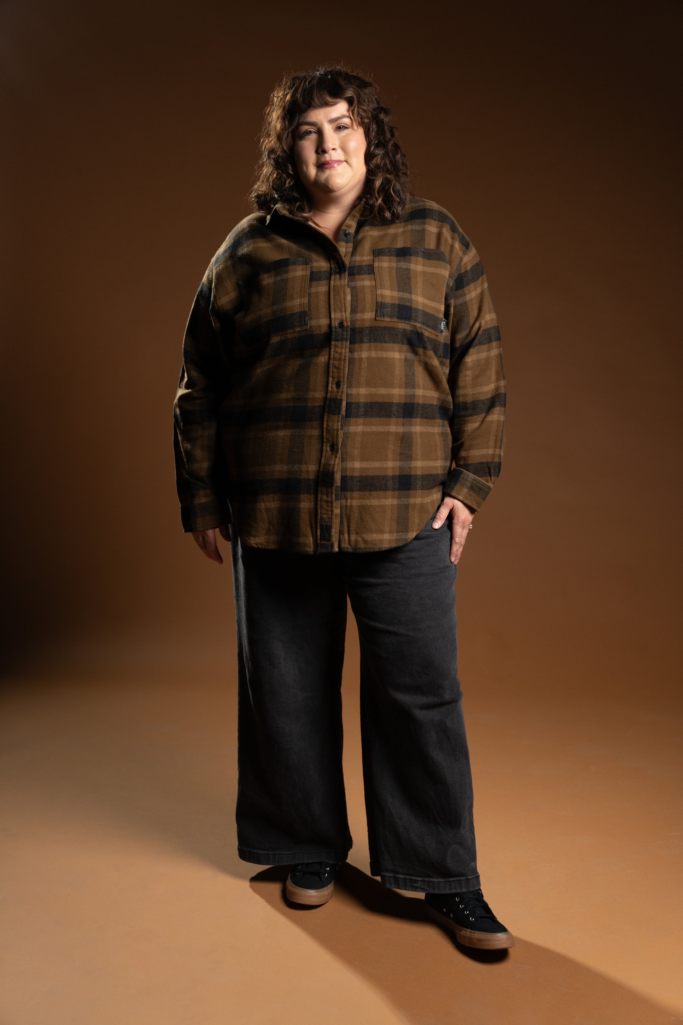 The Sam Oversized Flannel - Brown