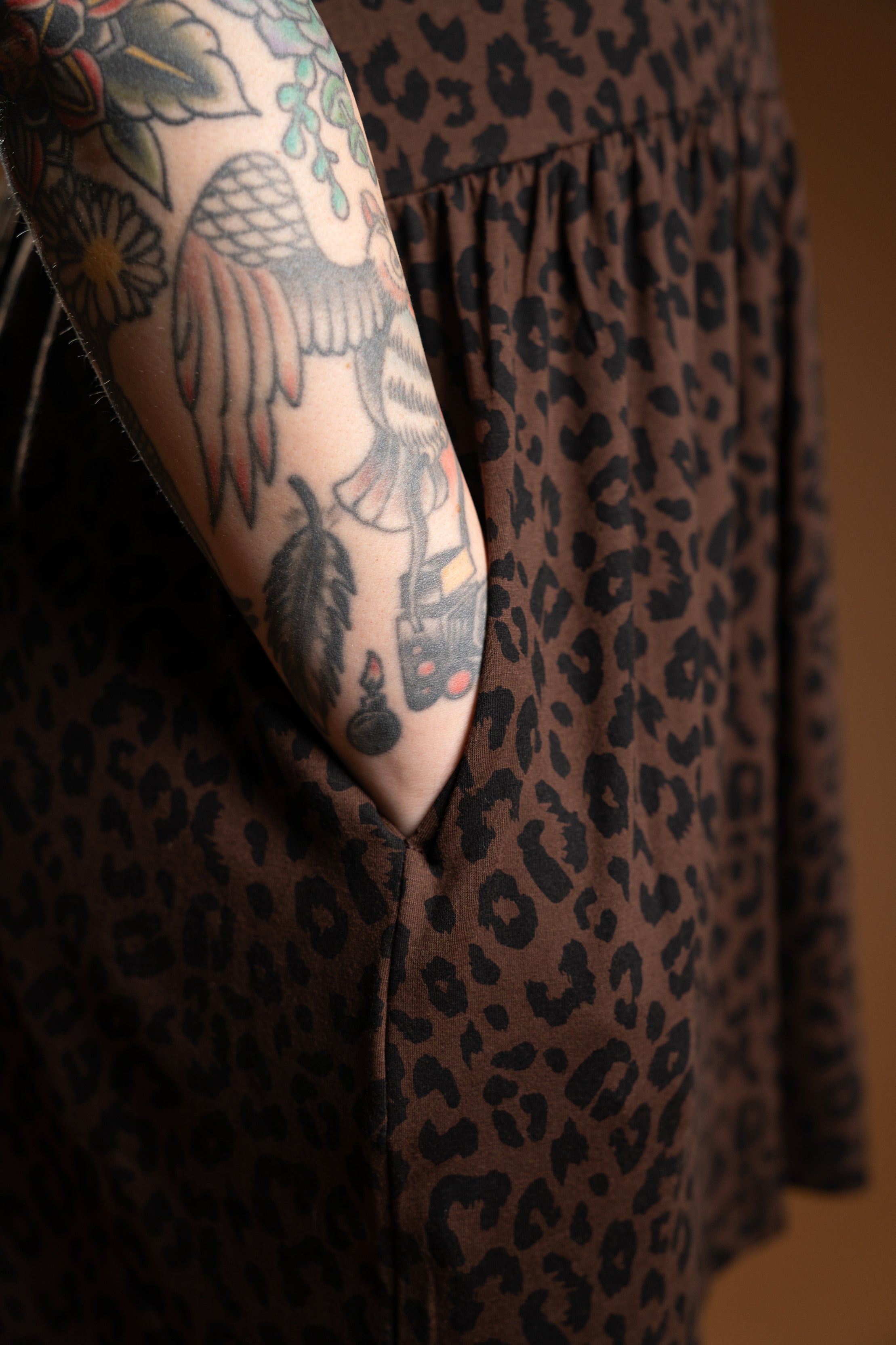 The Jordan Babydoll Dress - Leopard